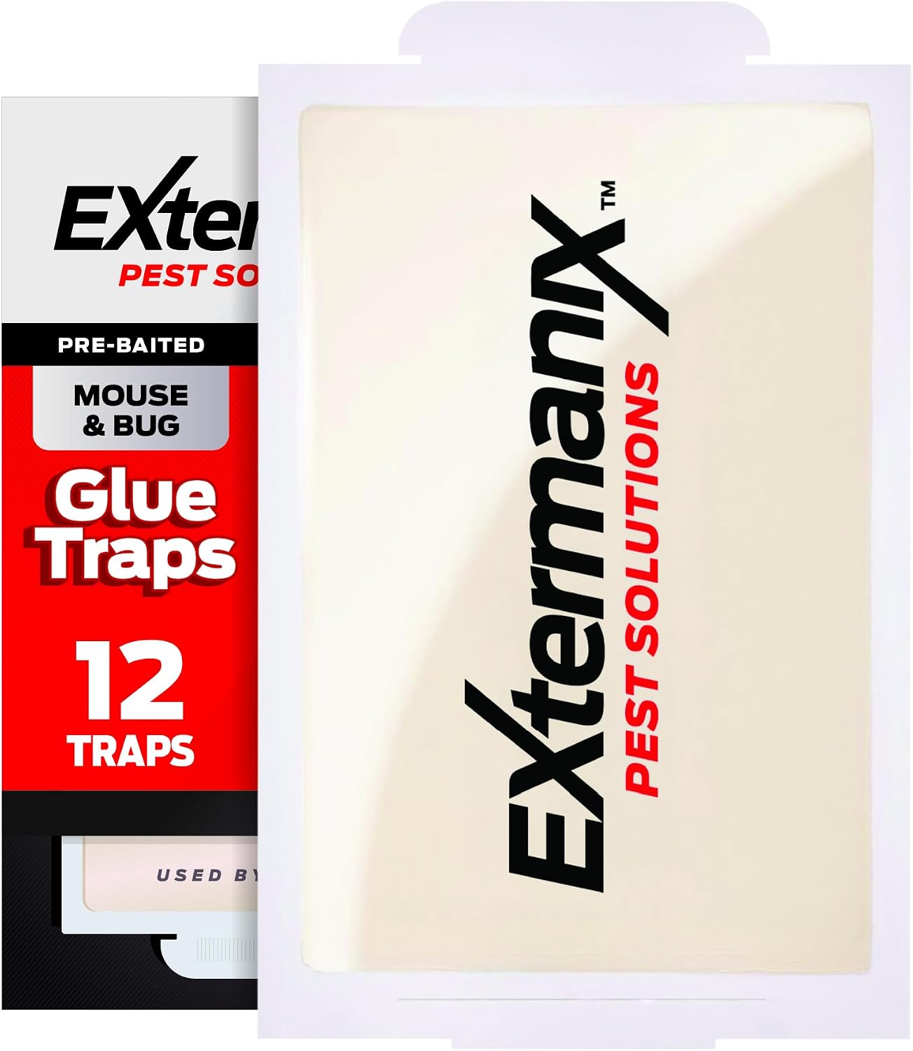 Detalle de Extermanix Glue Traps for Mice and Bugs, Strong Adhesive, 12 Count