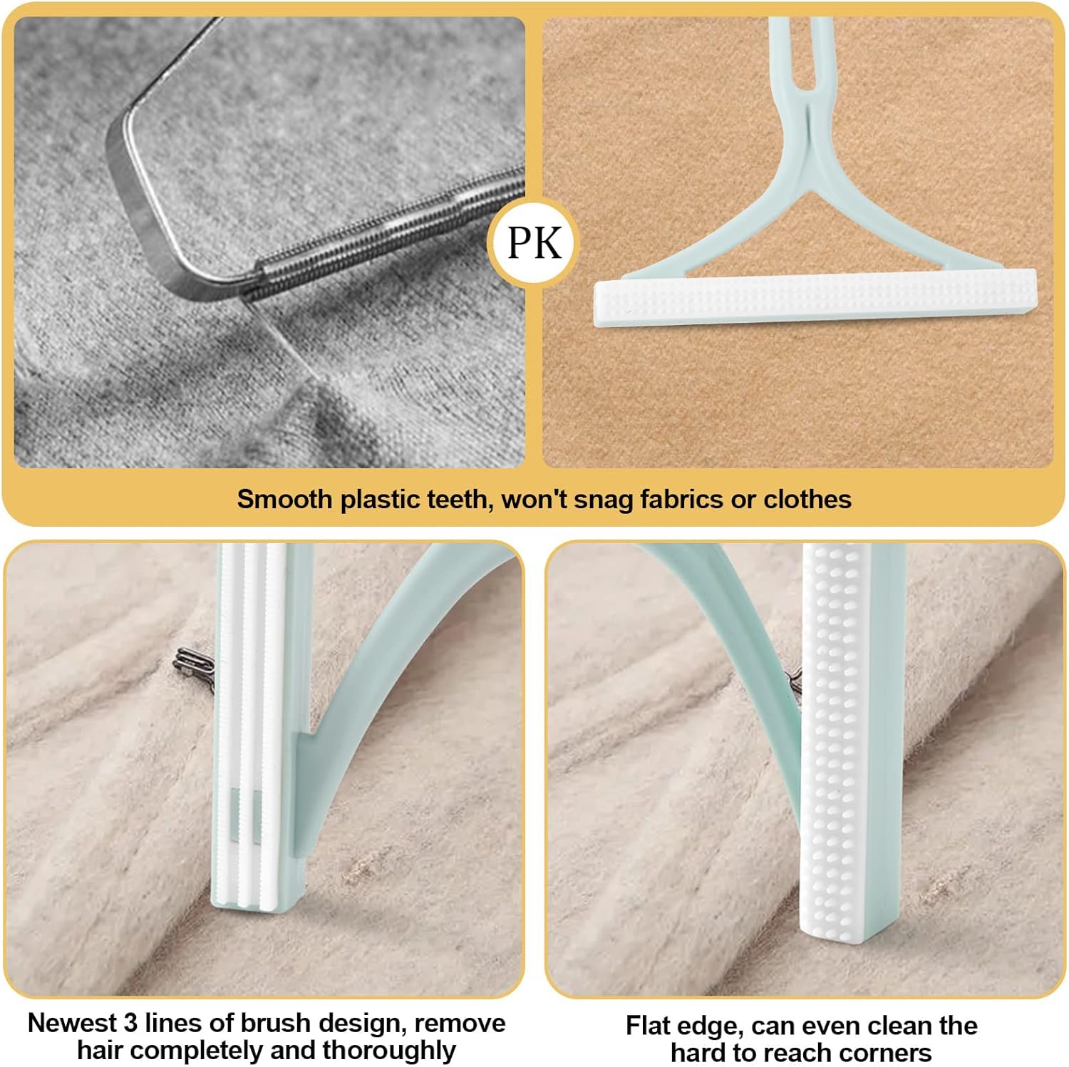 Thumbnail 3 de Pro Lint Remover & Carpet Scraper Tool Set (2 Piece) – Reusable pet hair remover for clothes, rugs and sofa