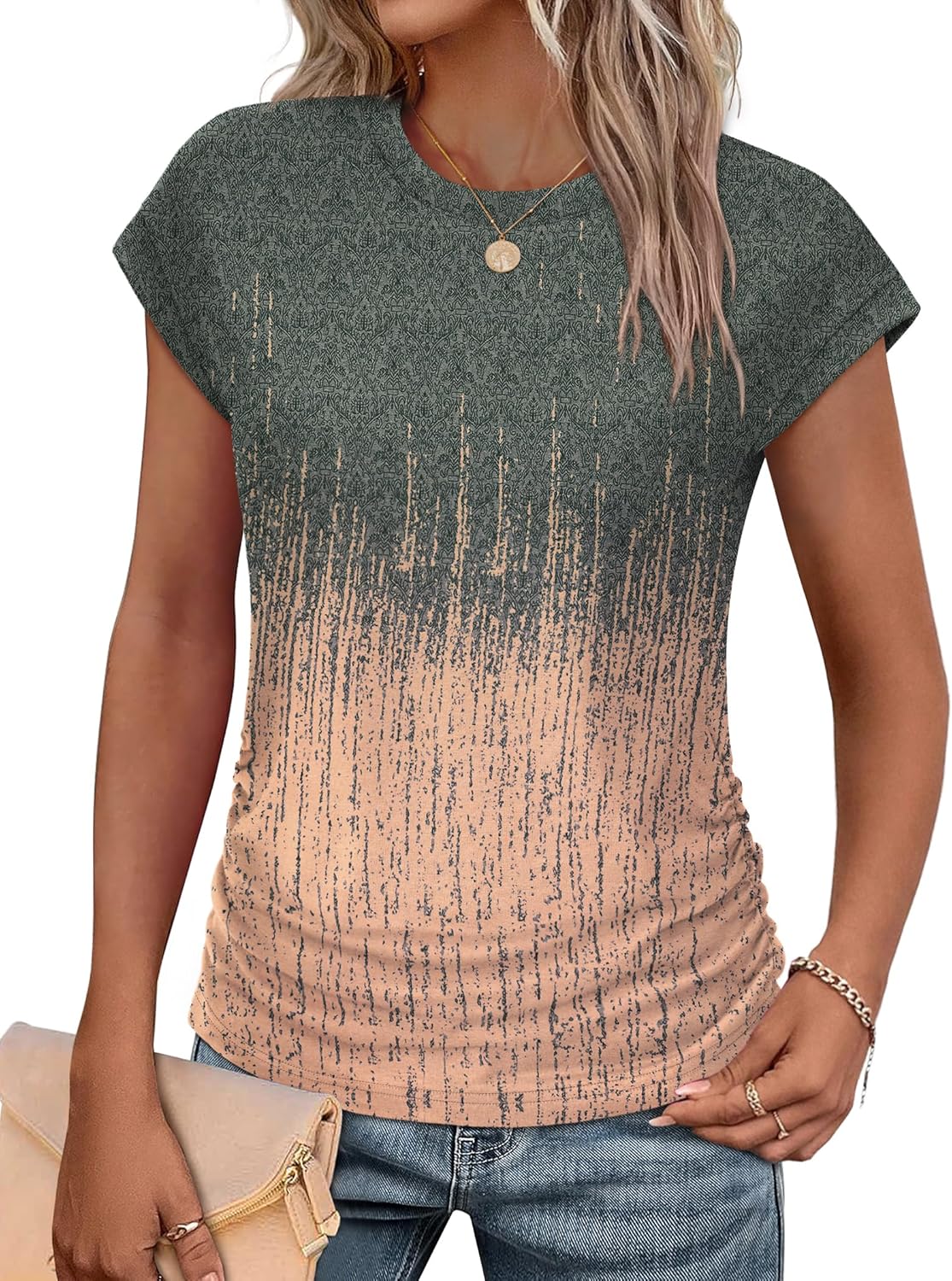 Thumbnail 6 de SAMPEEL Ruched Cap Sleeve Tee 2025