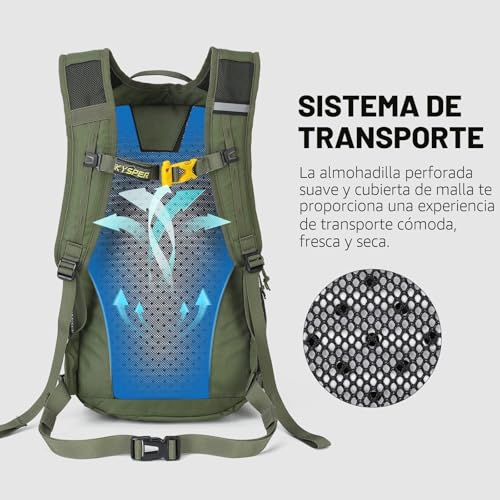 Detalle de SKYSPER 20L: Mochila de senderismo ultraligera y resistente para aventura al aire libre