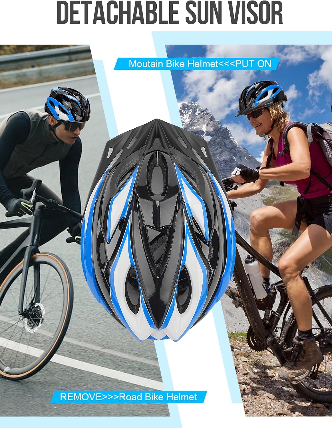 Thumbnail 6 de Fahrradhelm Erwachsene mit Licht – Cityhelm Urban Verstellbarer Unisex 57–62 cm