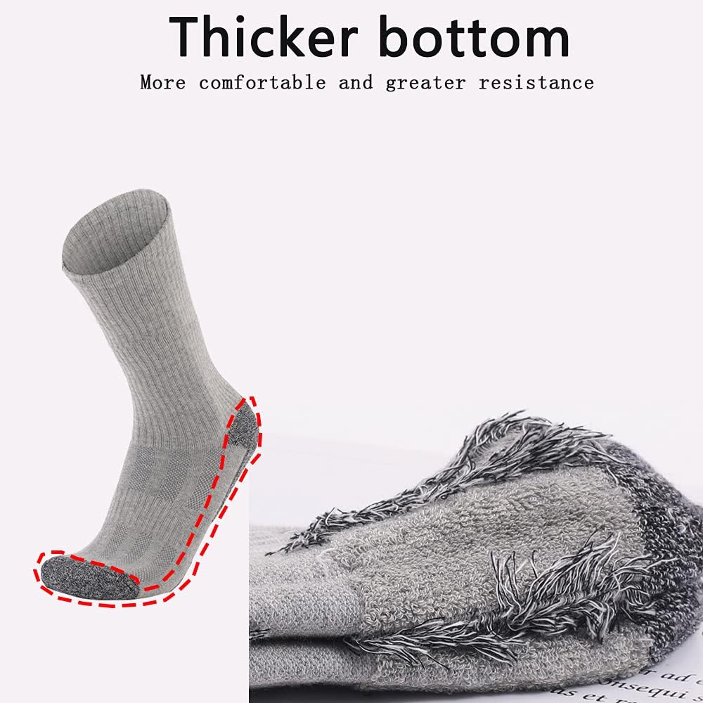 Thumbnail 2 de 6 Pairs Men's Cotton Crew Socks