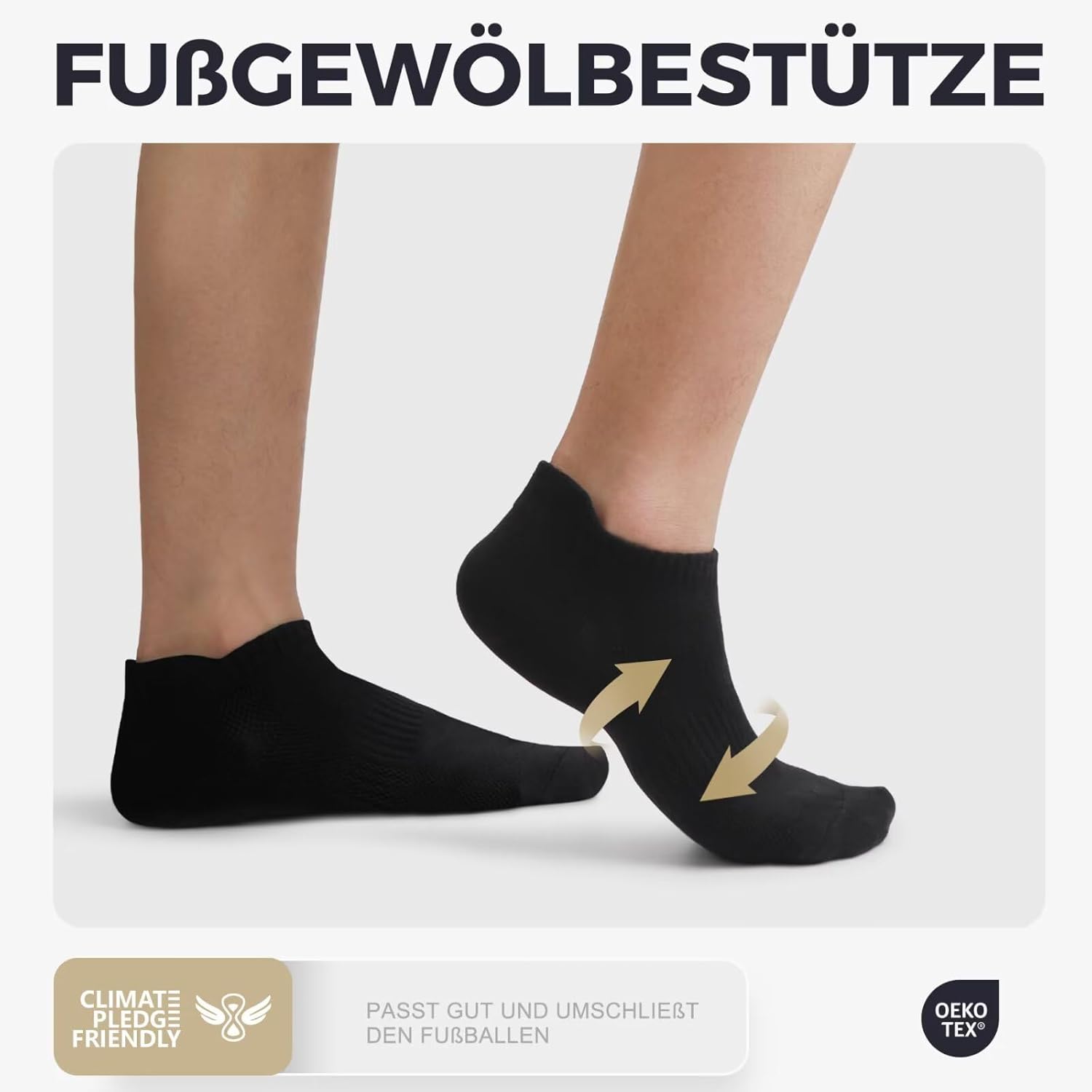 Thumbnail 4 de YouShow 10 Paar Sneaker Socken – atmungsaktive Knöchelsocken aus Baumwolle für Damen und Herren