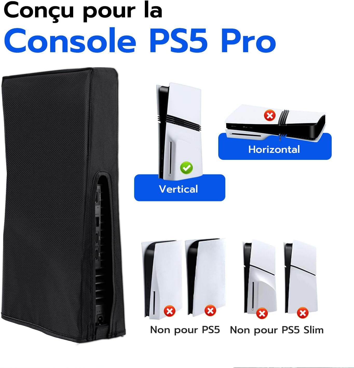 Detalle 2 de Wigearss Housse anti-poussière PS5 Pro