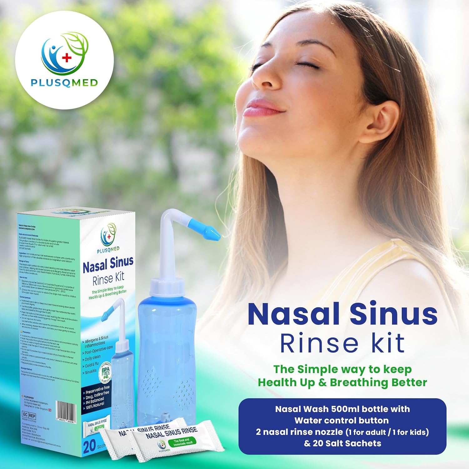 Thumbnail 3 de Neti Lota 500 ml con 20 bustine di sale – irrigatore nasale per adulti e bambini da 5 anni