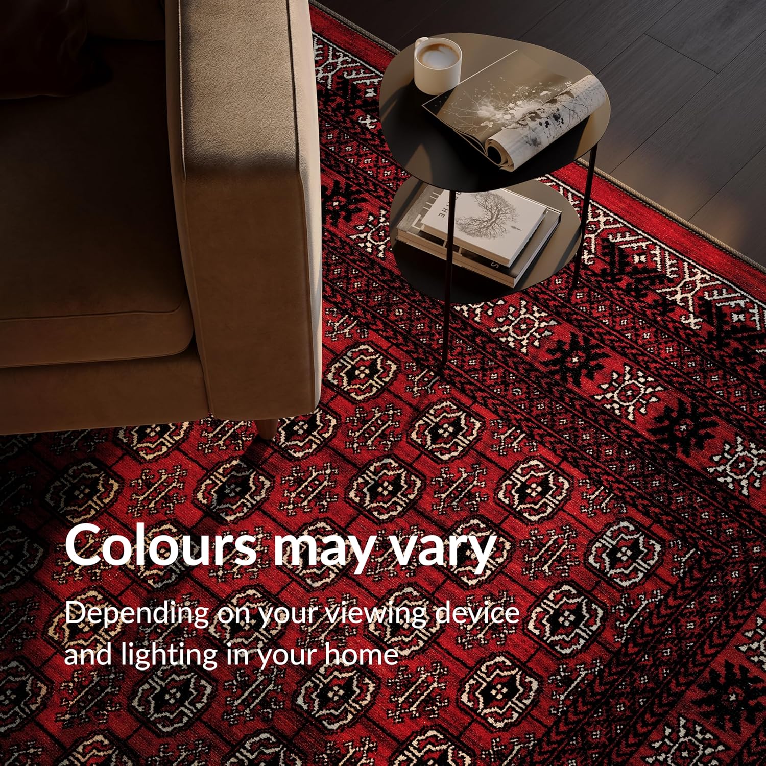 Thumbnail 3 de artyrugs Dragon Red machine washable rug (200x290cm) with non-slip backing and short pile