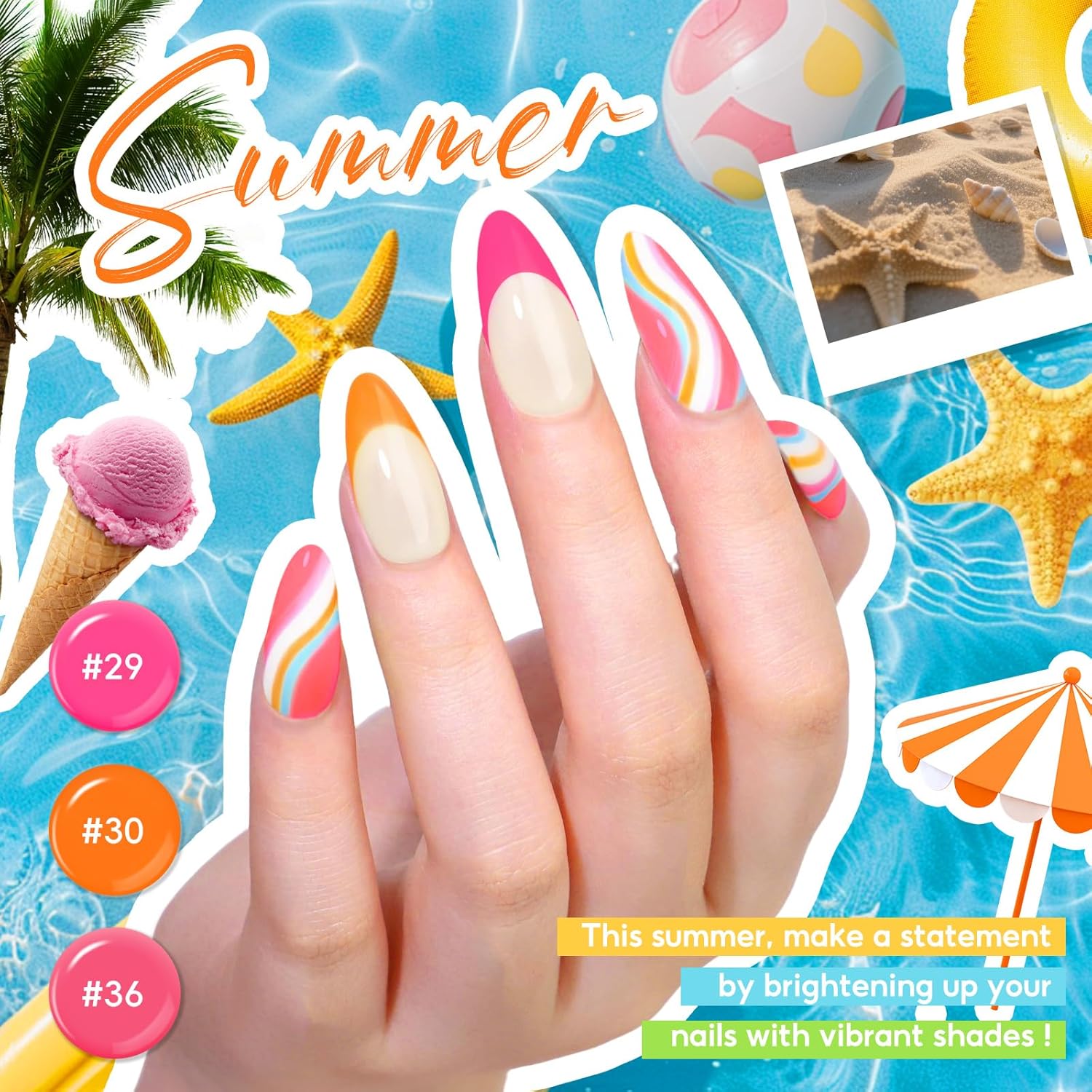 Detalle 2 de COSCELIA 60PC Gel Nail Polish Kit 55 Colors