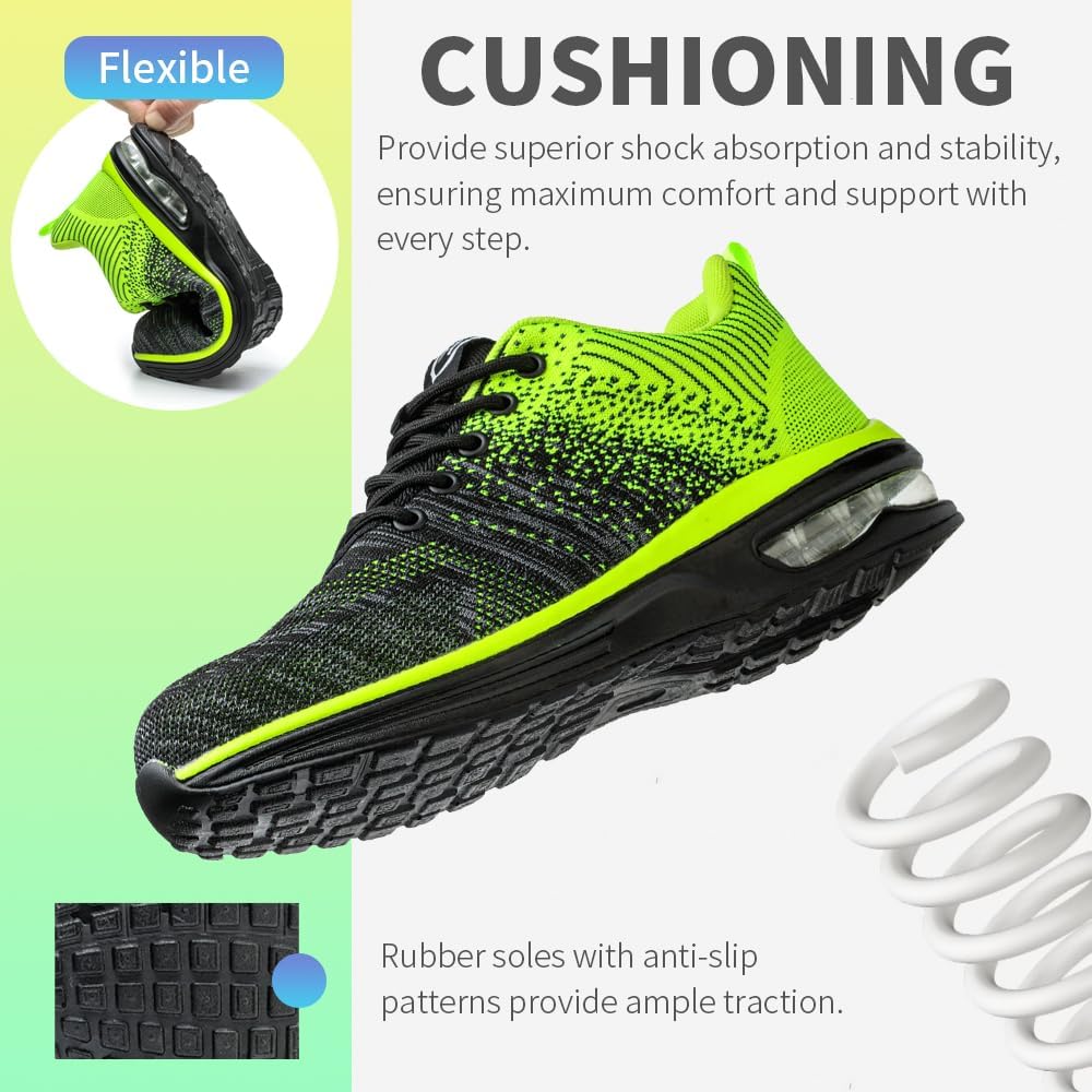 Detalle de Nasogetch Safety Trainers with Steel Toe Cap – lightweight, breathable work shoes