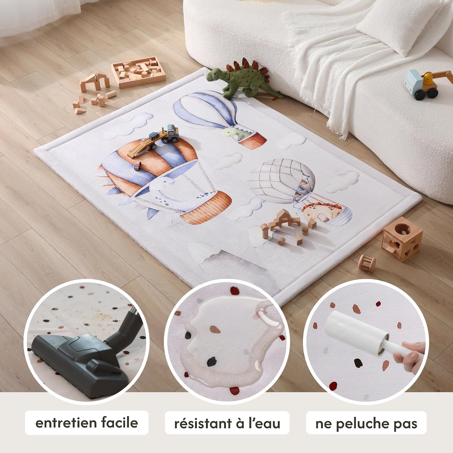 Thumbnail 4 de Hakuna Matte CloudSoft HM-CP-170-120-DB Baby Play Mat, 47 x 67 in, Dinosaur Balloons