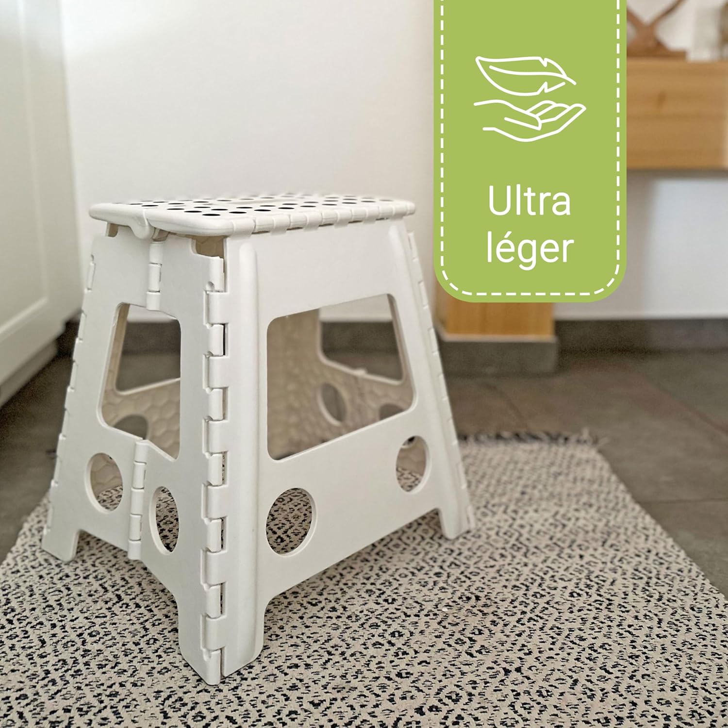 Thumbnail 4 de ZOLLNER Tabouret Pliable – Tabouret-Pliant 39 cm, jusqu’à 120 kg, antidérapant, poignée de transport