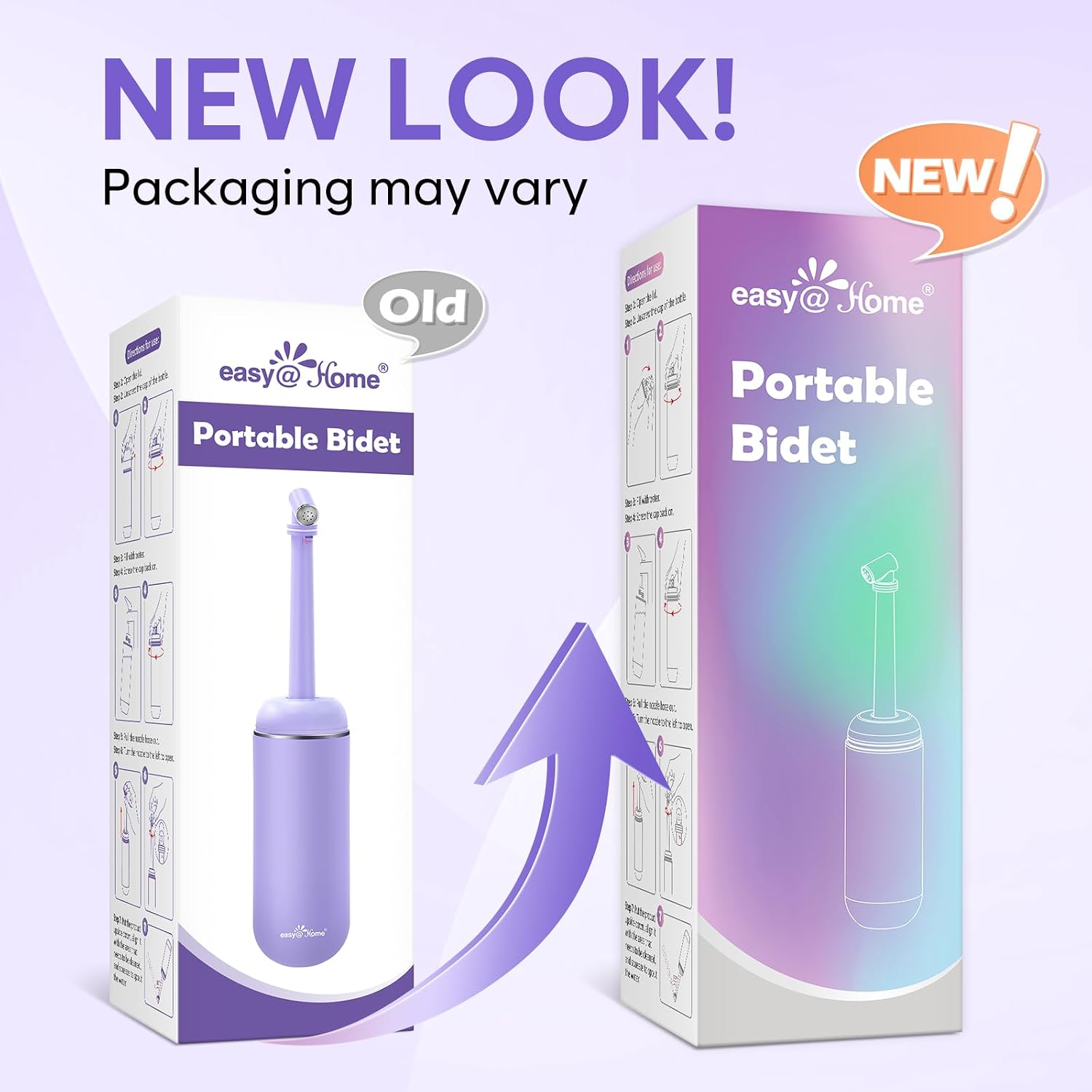 Thumbnail 1 de Easy@Home Portable Peri Bottle (EPB-01) – 380ml, Purple, Leakproof Handheld Bidet for Postpartum, Perineal Care, and Travel