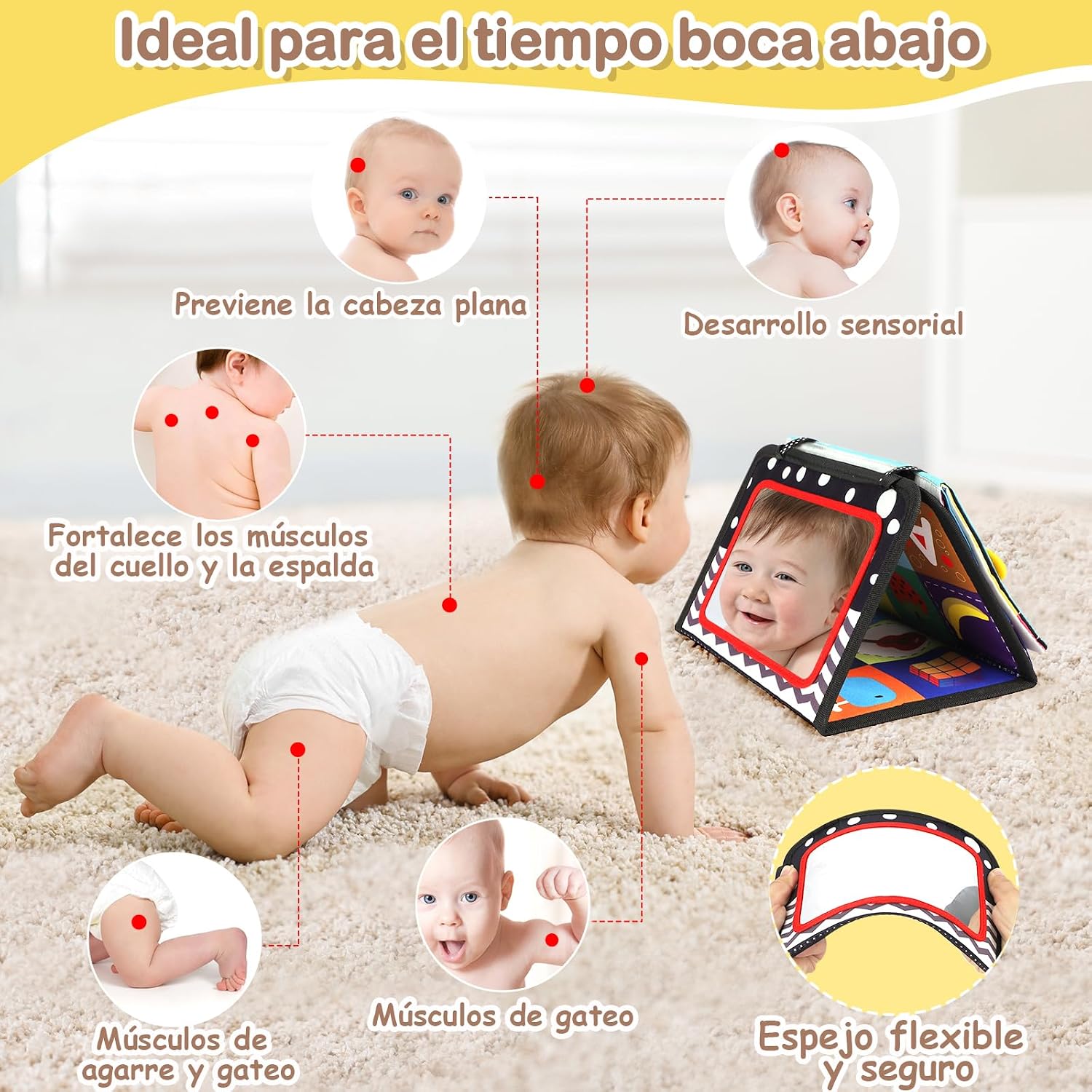 Detalle 2 de URMYWO Libro Montessori 0-12 meses