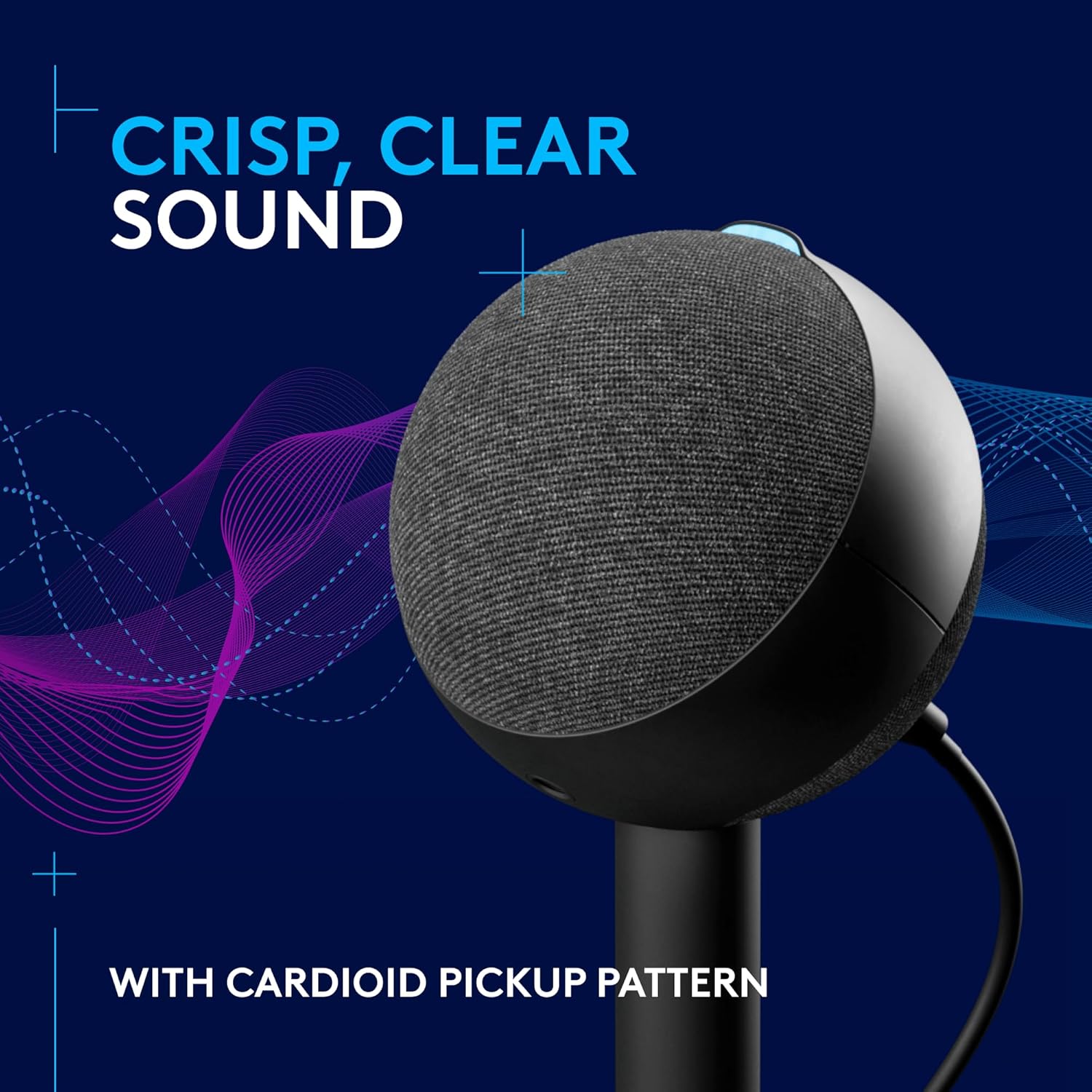 Thumbnail 2 de Logitech G Yeti Orb condenser RGB USB gaming microphone with LIGHTSYNC (cardioid) – Black