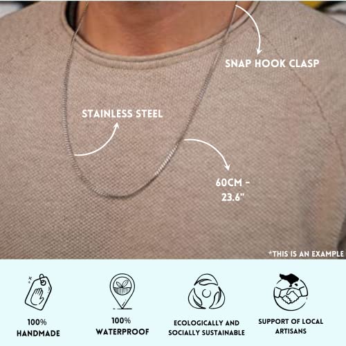 Thumbnail 6 de Made by Nami Collier pour Homme en Acier Inoxydable – Chaîne à Maillons de 60 cm