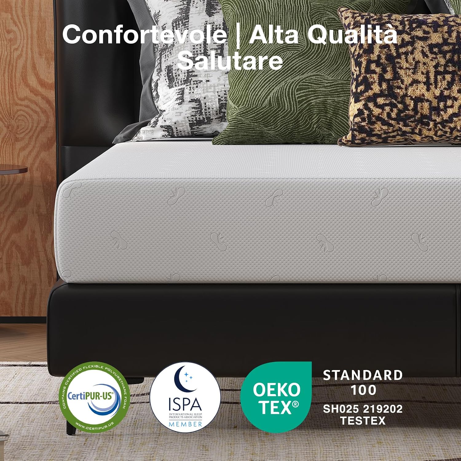 Thumbnail 1 de Novilla Materasso 140x200, Matratze Matrimoniale con Gel Memory Foam e Fibra di Bambù – 20 cm, supporto ideale e pelle-friendly