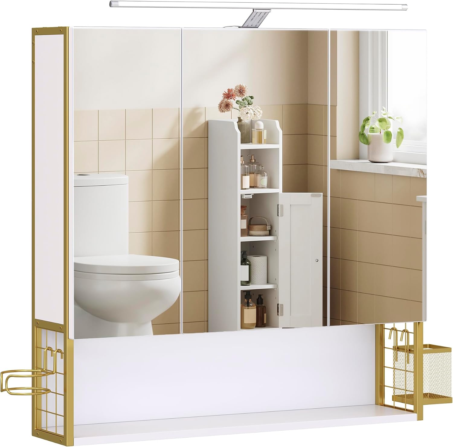 Thumbnail 6 de VASAGLE Armario de Baño con LED 70 cm