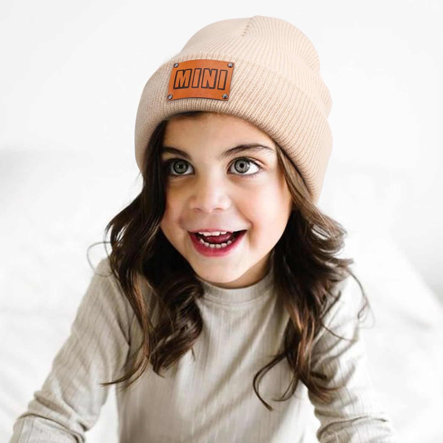 Detalle de DRESHOW Toddler Beanie Kids Winter Hat (soft knit, cotton blend) for 6 months–7 years
