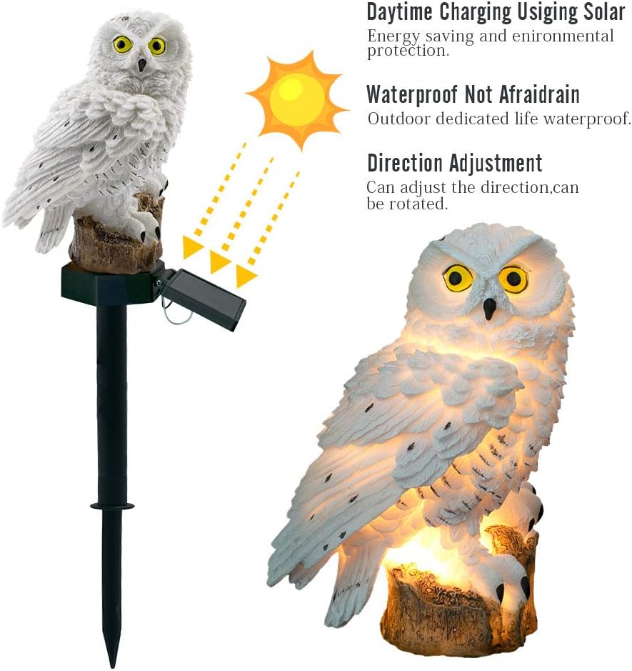 Thumbnail 5 de ALLOMN Solar Rasen Lampe – Eulen Deko-Licht für Außenbereich