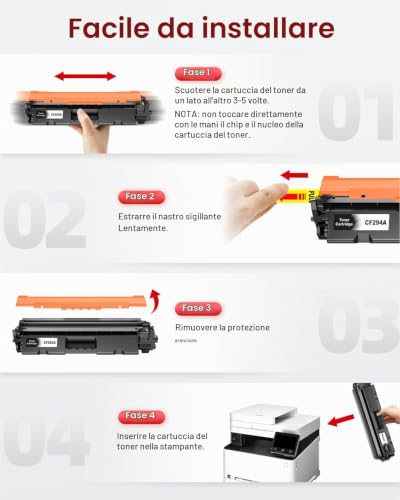 Detalle 2 de Halloya 94A CF294A toner compatibili neri, confezione da 2