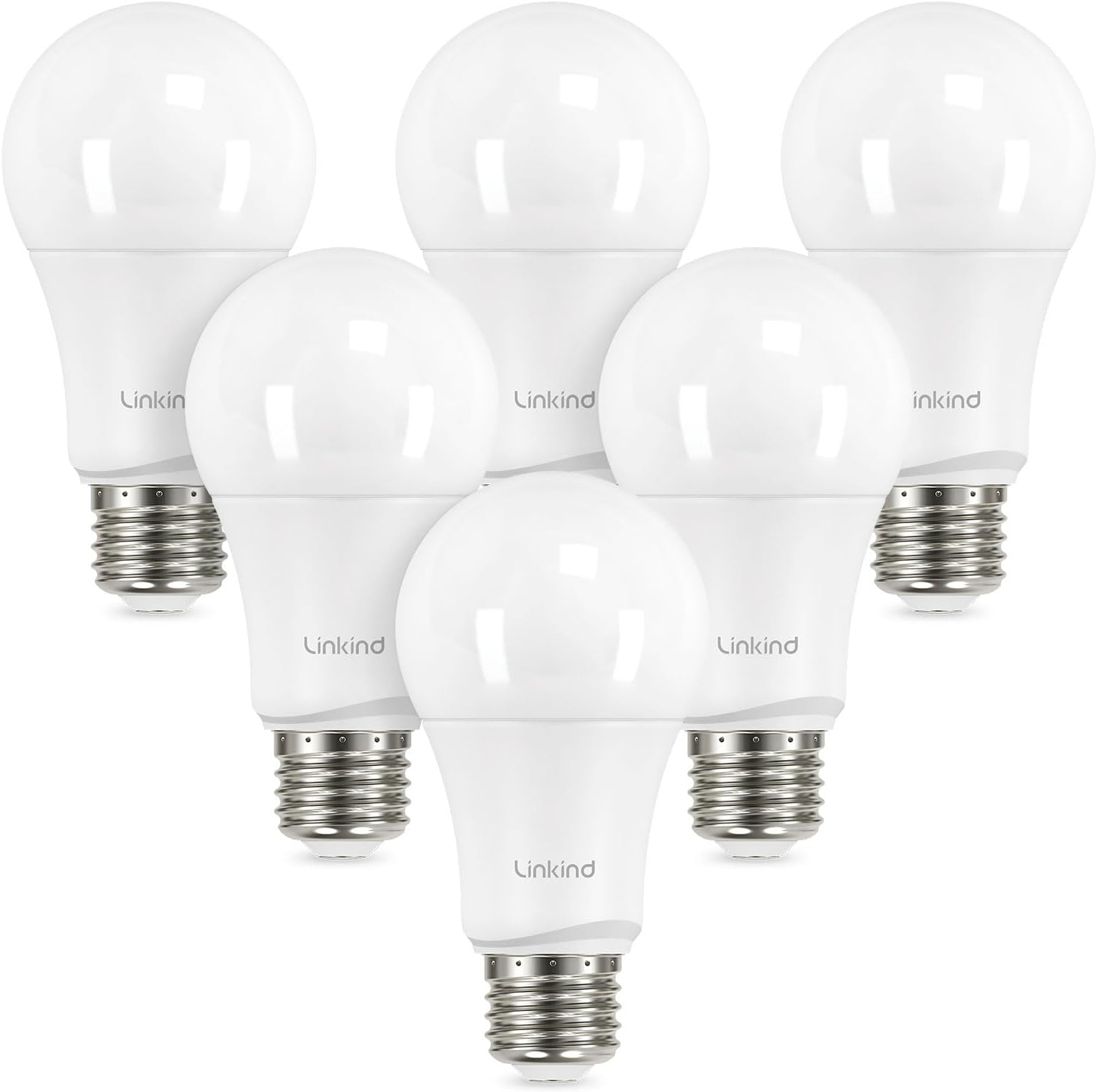 Detalle de Linkind A19 Dimmable LED Bulbs, 5000K Daylight, 1150 Lumens, 6-Pack