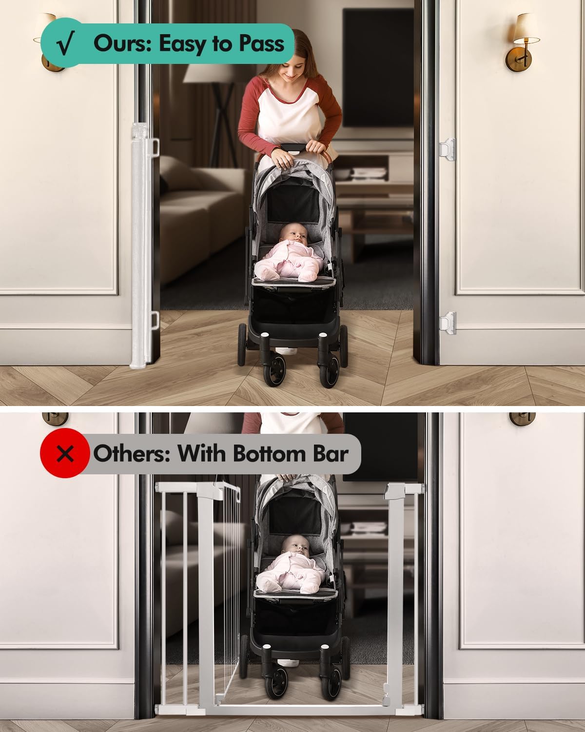 Detalle 2 de Lexixi ibao Retractable Baby Gate 33