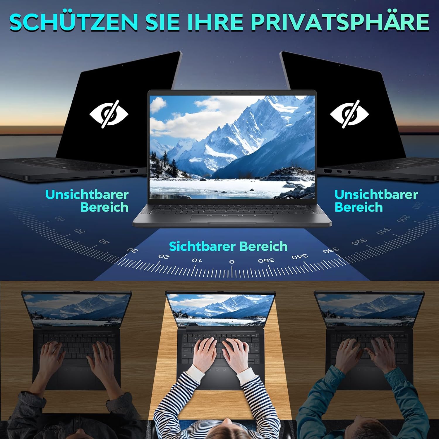 Thumbnail 3 de LUSA DESIGN Sichtschutzfolie 14 Zoll 16:10
