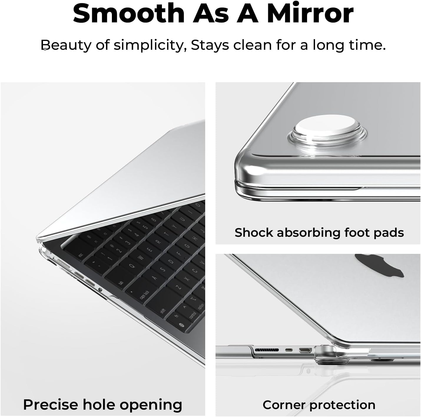 Detalle de BlueSwan 16 Zoll MacBook Pro Hülle (M5/M4/M3/M2/M1) – Transparente Hartschale, passt 2021–2026