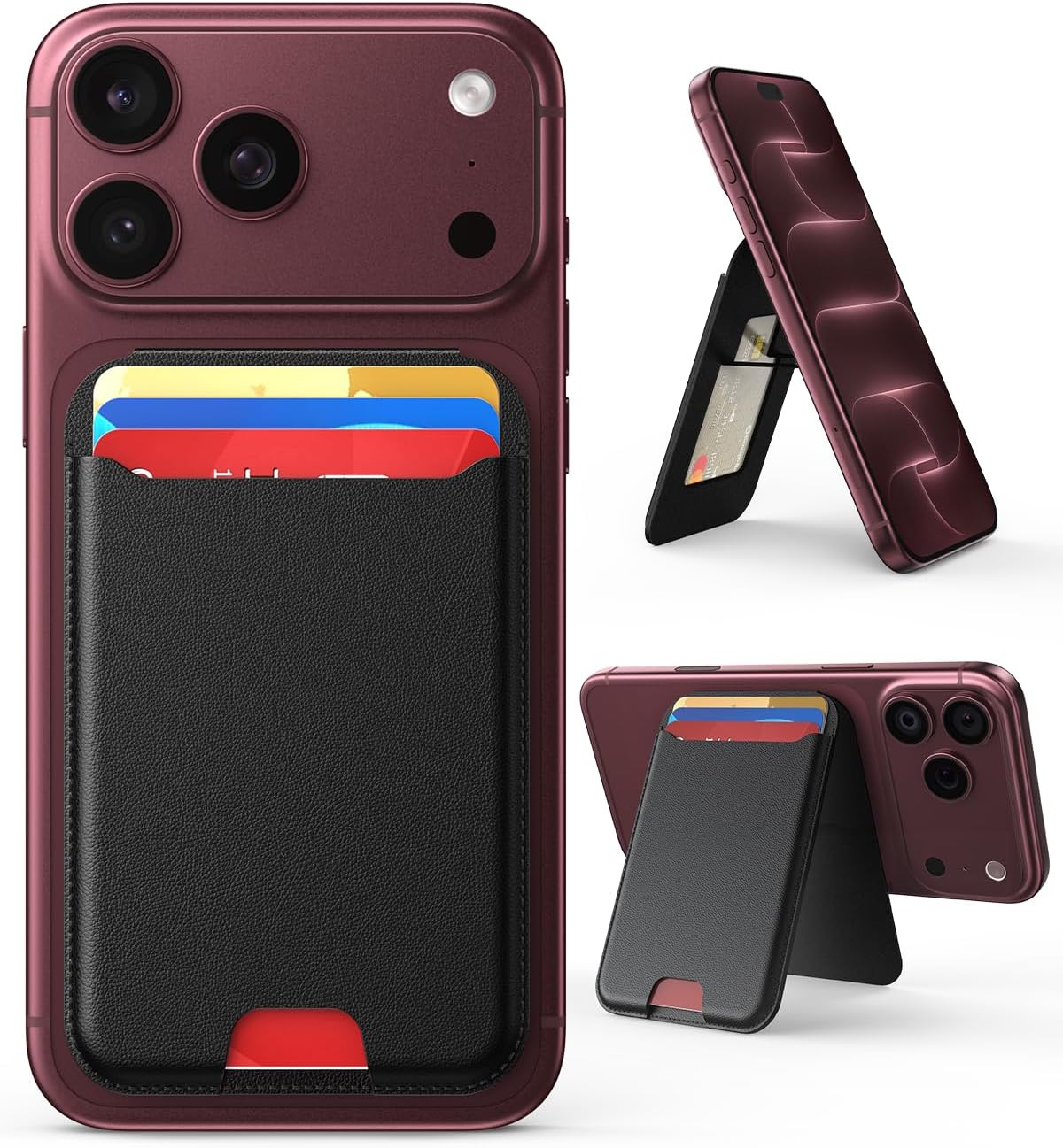 Detalle de Magnetic Phone Wallet Stand, 1 Card Slot
