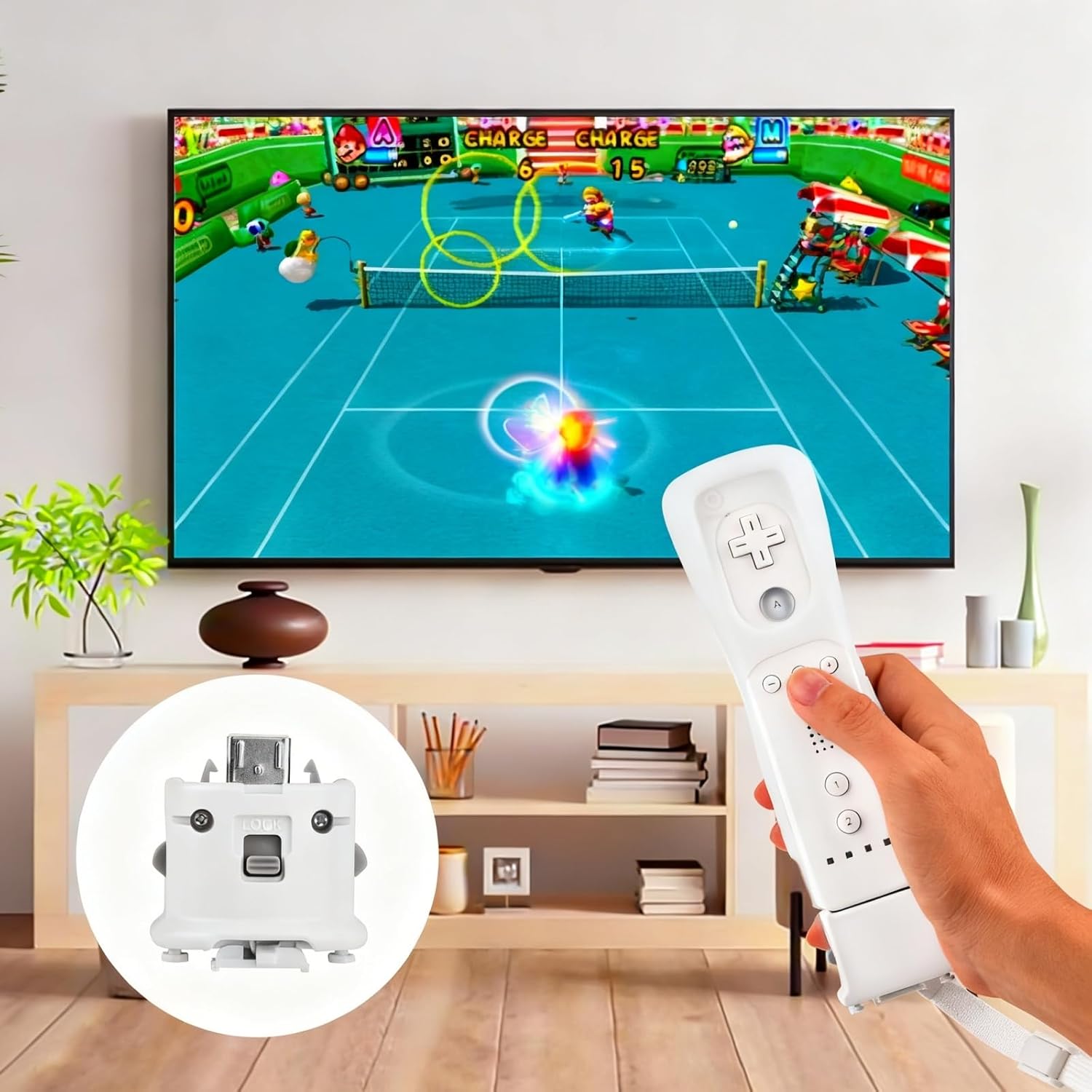 Detalle de TechKen 2 Pack Motion Plus for Wii – Enhanced Motion Sensor Adapters