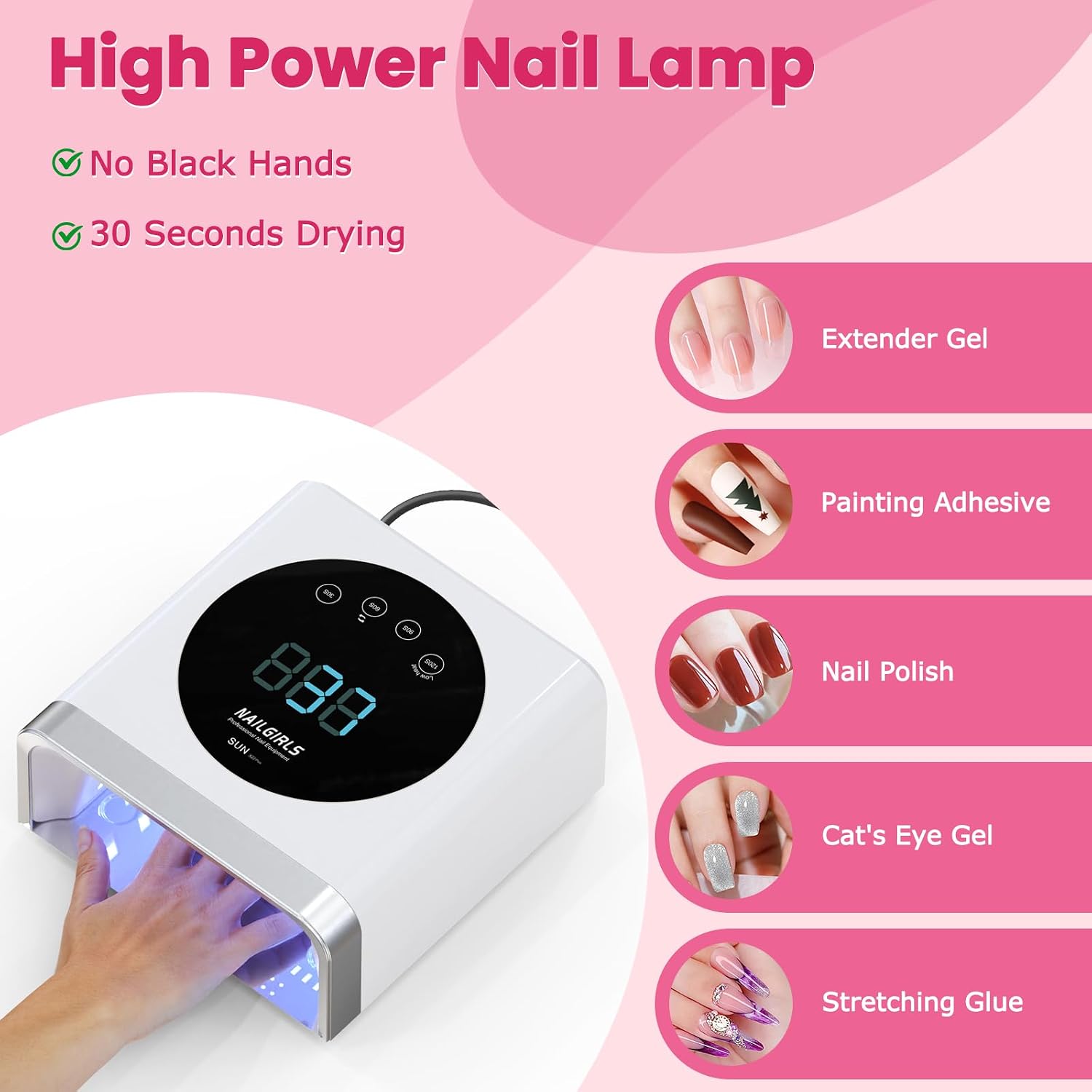 Thumbnail 4 de NAILGIRLS LED nail lamp 150W sensor