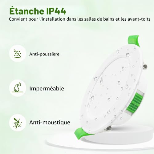 Thumbnail 5 de Laiebri Spot LED Encastrable Extra Plat 25 mm – Lot de 4, 6W, 2700–6000K, IP44