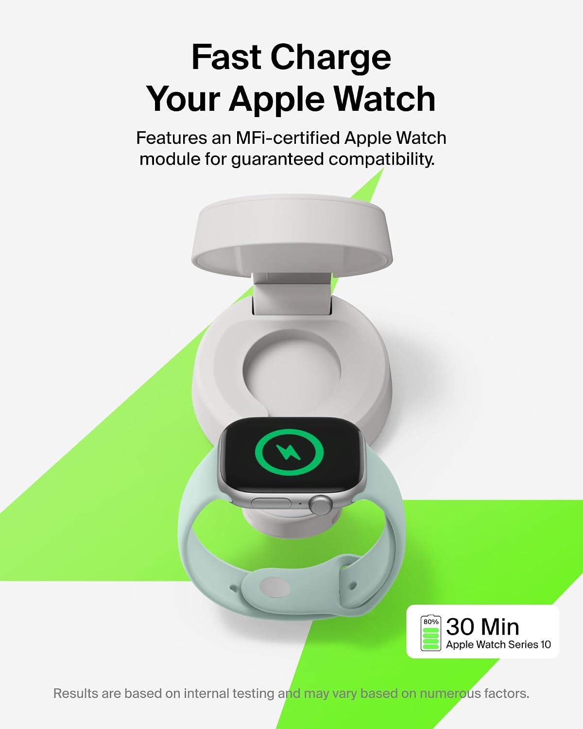 Thumbnail 1 de Belkin WIZ043ttSD Qi2.2 25W 2-in-1 Wireless Charger, Foldable Travel Dock