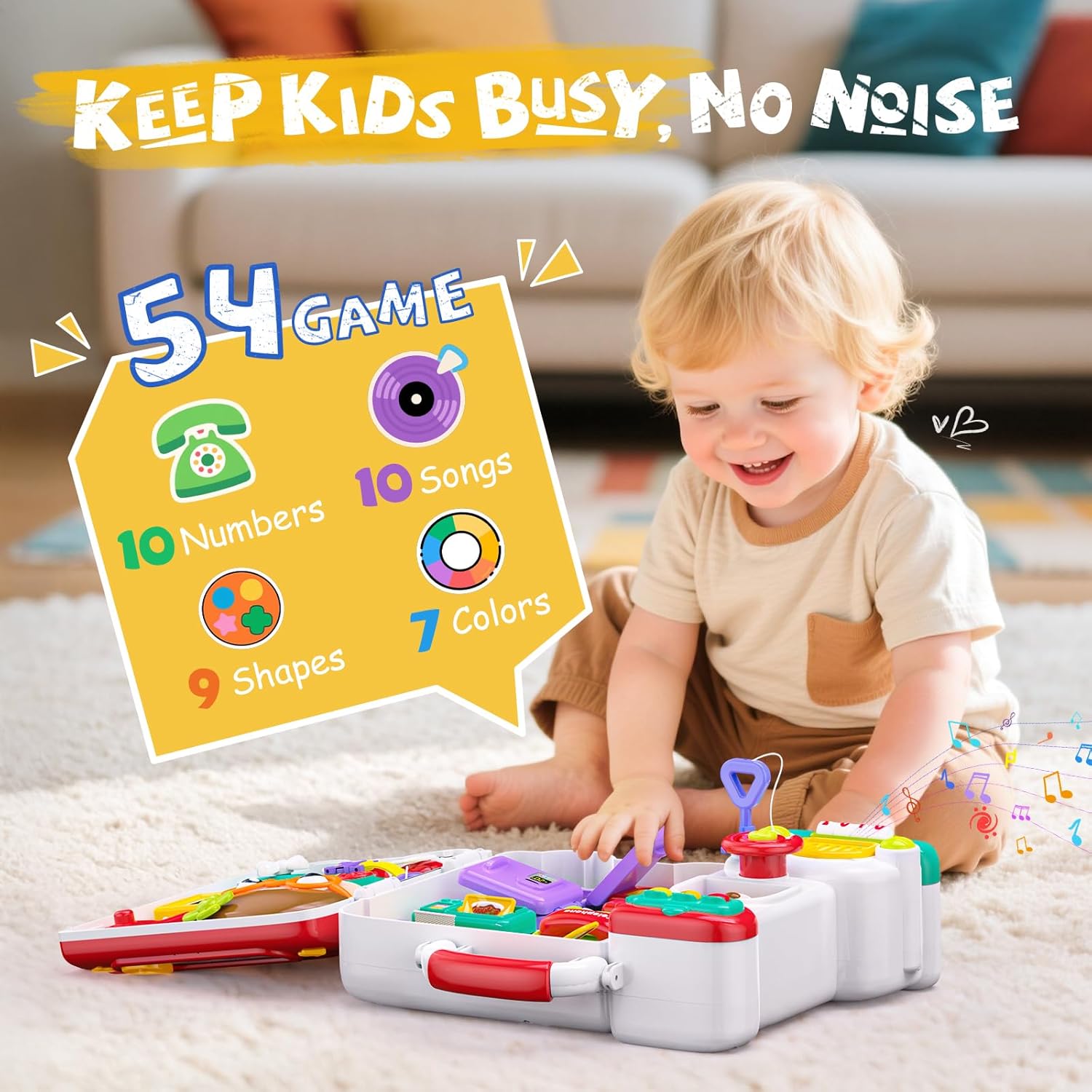 Thumbnail 1 de 54-in-1 Busy Board Montessori Toy for 1-Year-Olds