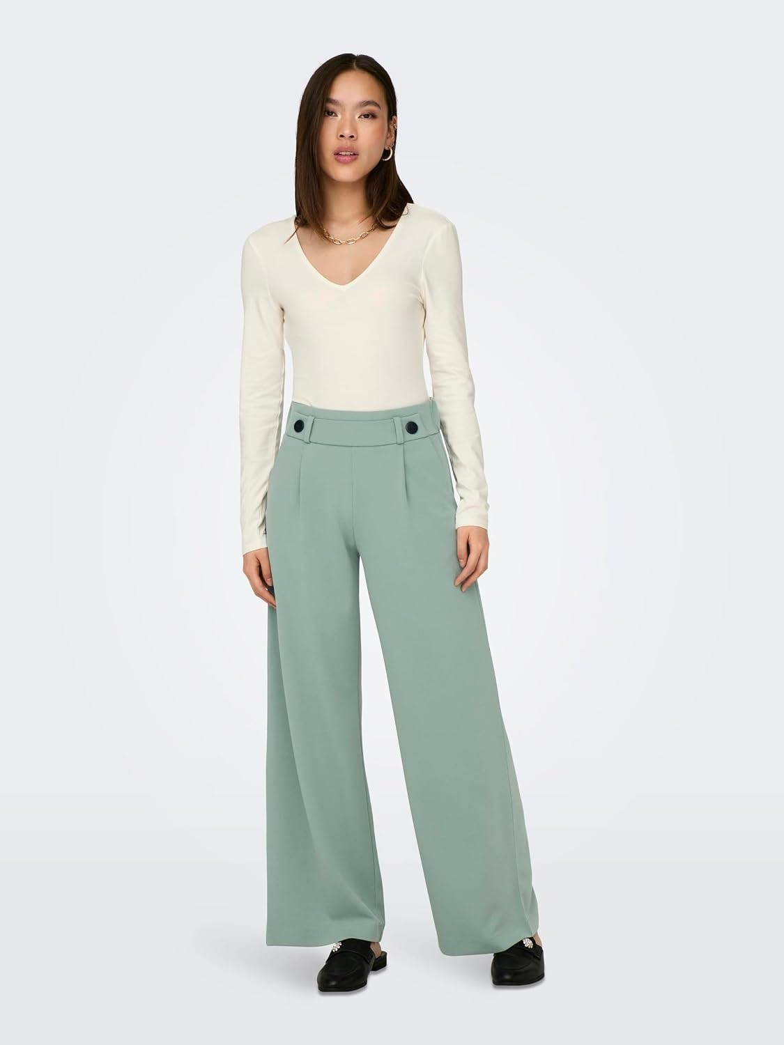 Detalle de JDY Jdygeggo New Long Pant Jrs Noos Pantaloni Donna — stile casual con tasche laterali e rifiniture tono su tono