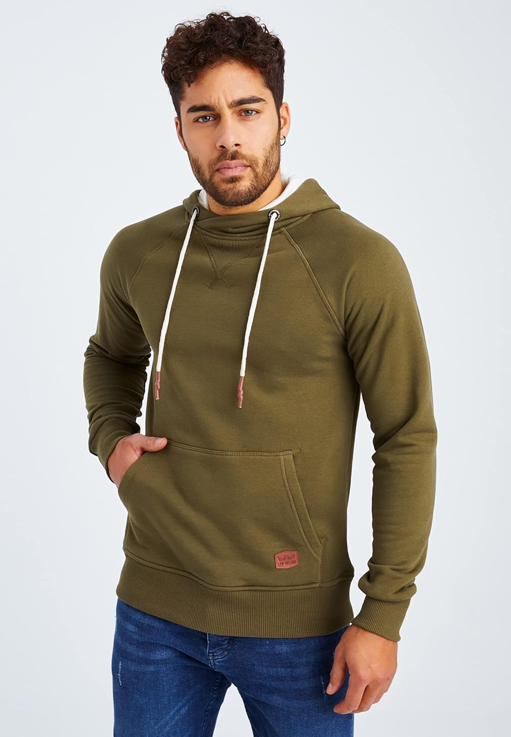 Thumbnail 6 de Leif Nelson LN8125 sweat-shirt à capuche pour homme, coupe ajustée en coton au style moderne