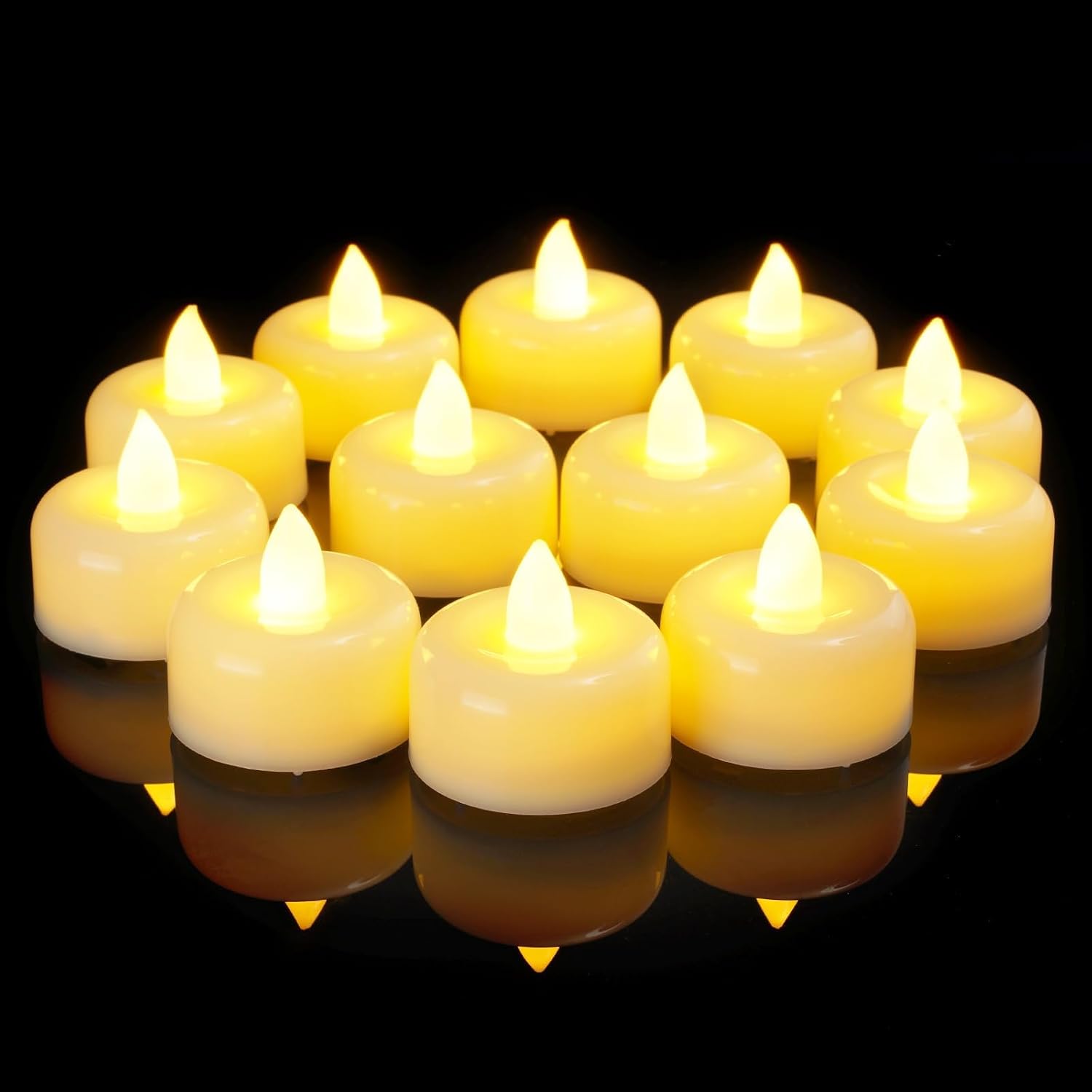Detalle de AMAGIC 24 Pack Battery Operated Flameless LED Tealights for Votive and Decor