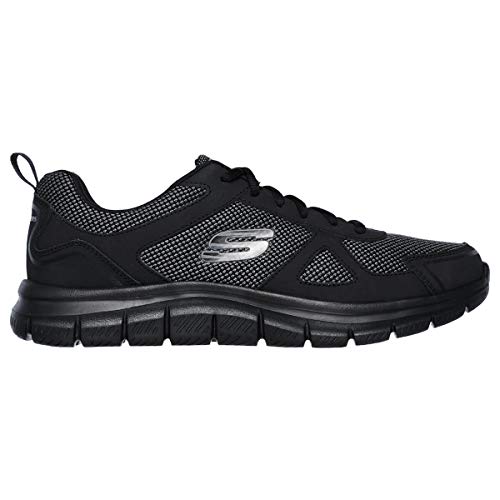 Detalle de Skechers Track Bucolo: Scarpe running da uomo, Black Leather Mesh Trim, 43 EU