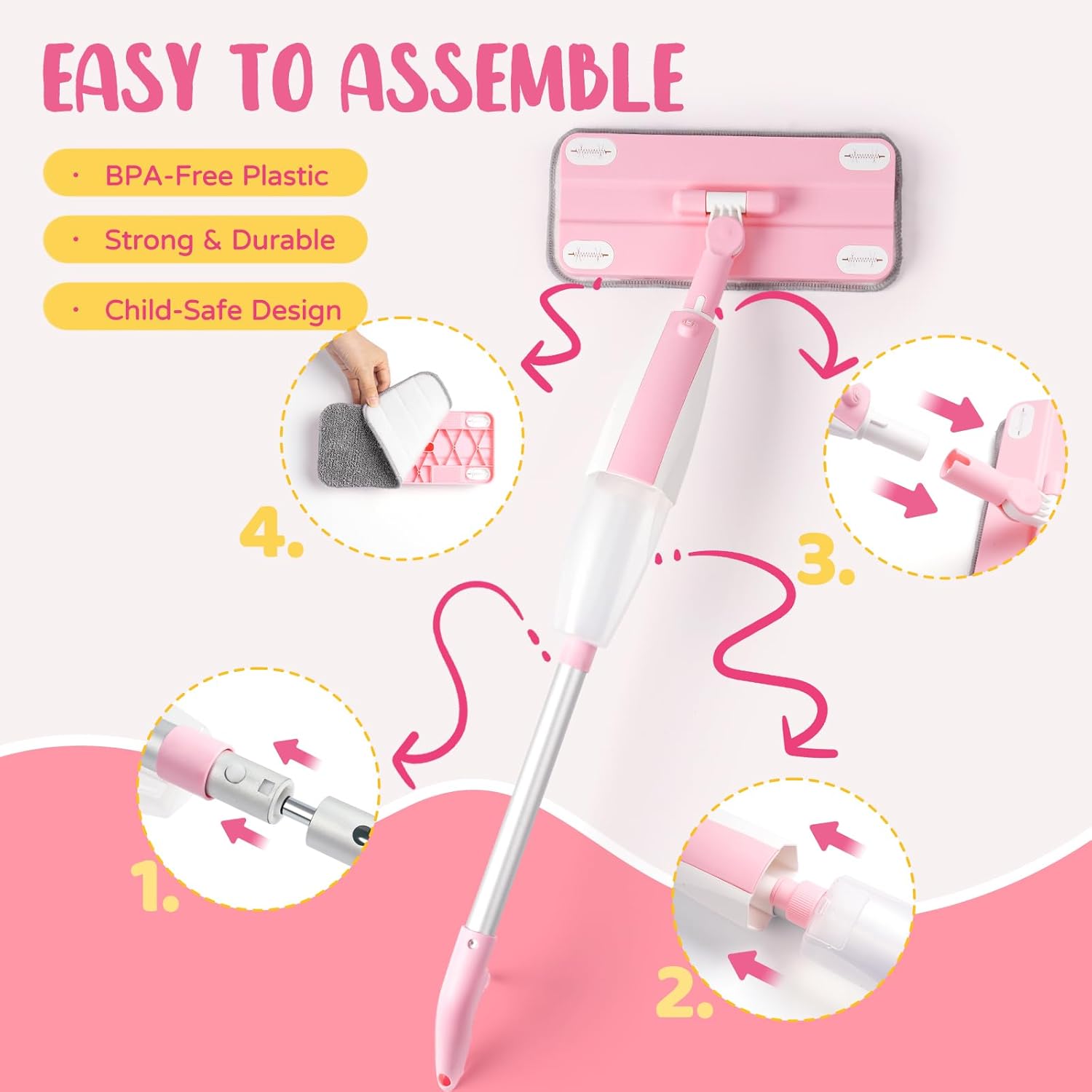 Detalle de Kids cleaning toy set 3+ spray mop