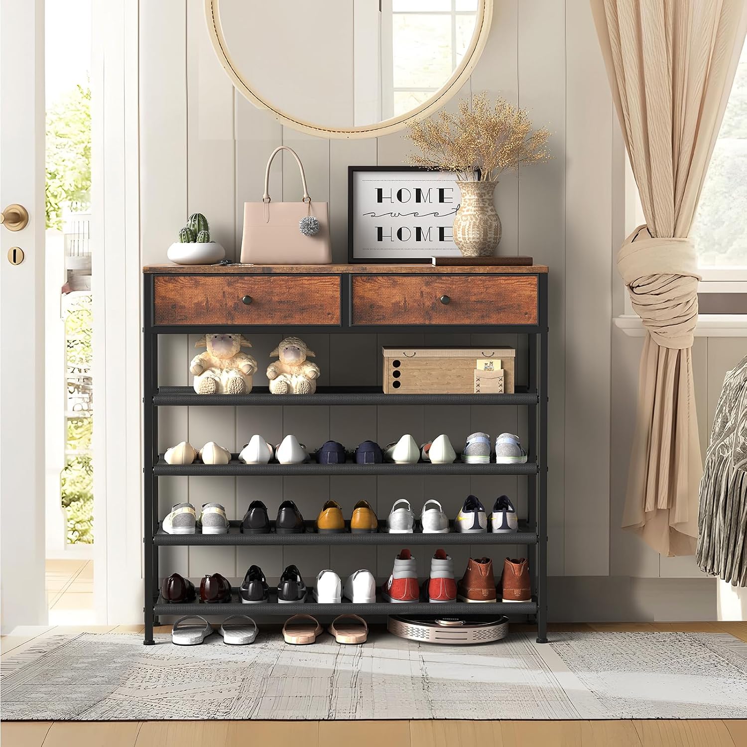 Thumbnail 1 de usikey Shoe Rack 5-Tier Shoe Organizer for 20 Pairs