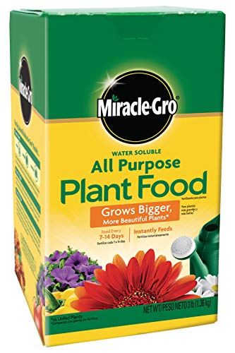 Detalle de Miracle-Gro Water Soluble All Purpose Plant Food, 3 lb — Quick, Versatile Nutrition for Indoor and Outdoor Plants
