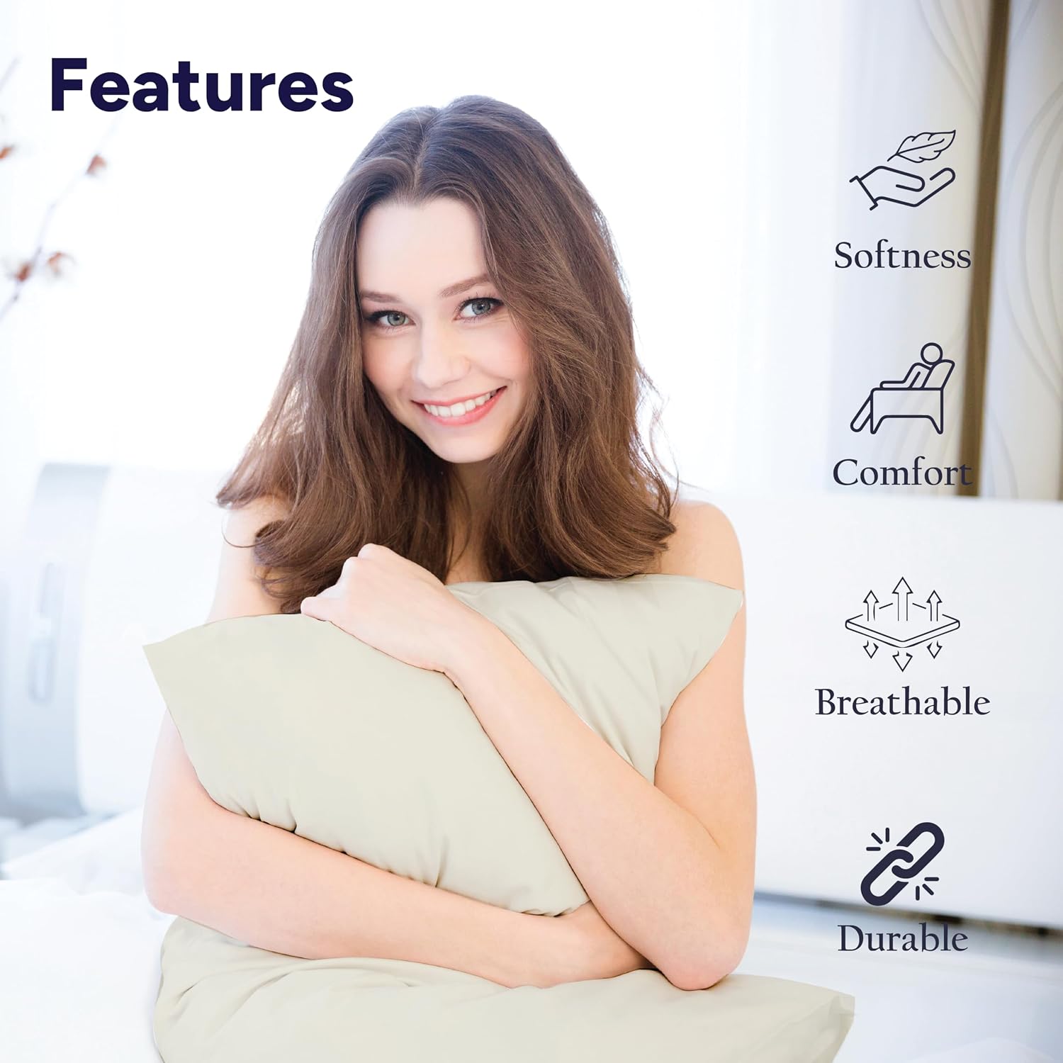 Detalle de APEX FURNISHINGS Egyptian cotton pillowcases