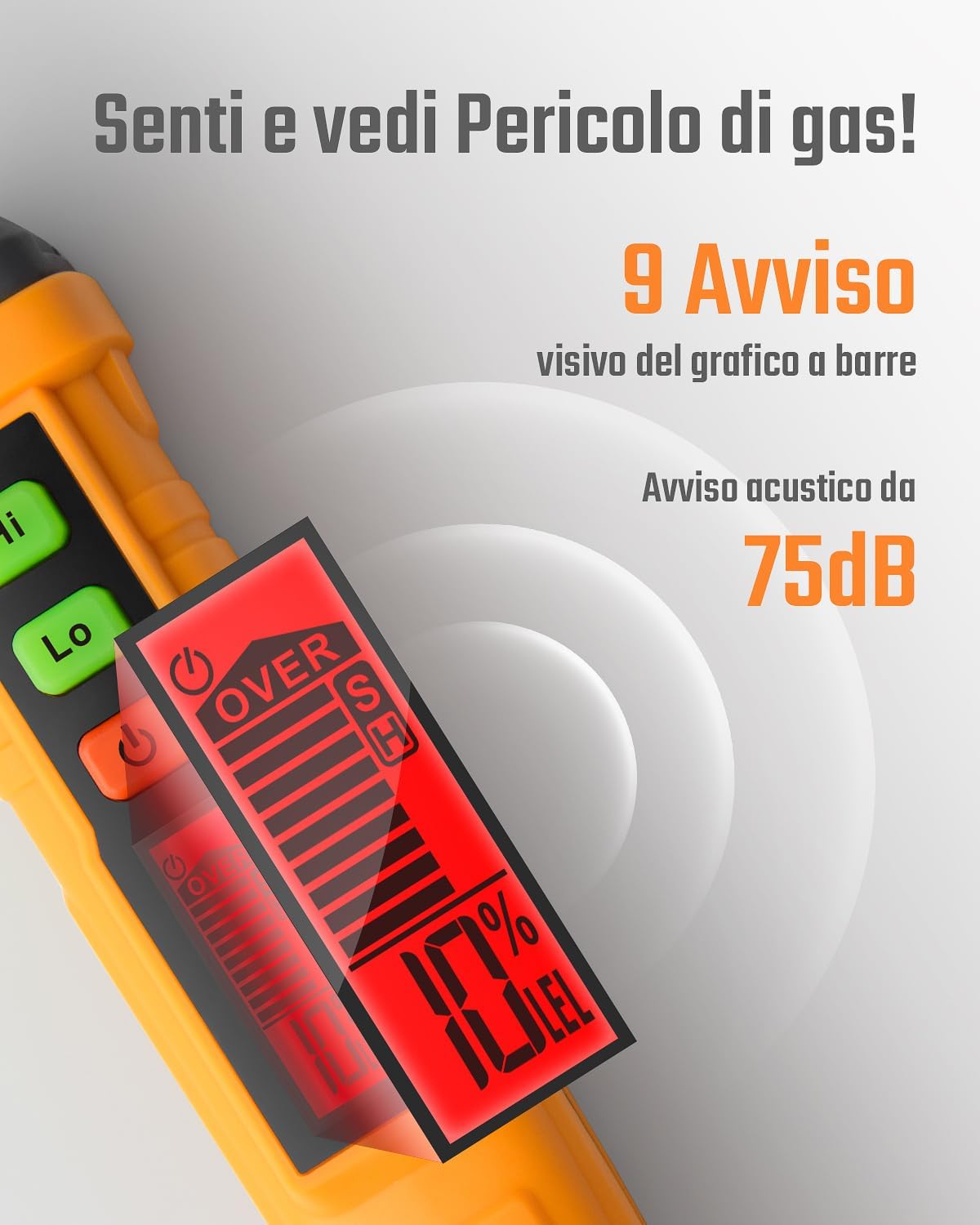 Detalle de Toptes PT210S Rilevatore gas portatile 10 cm