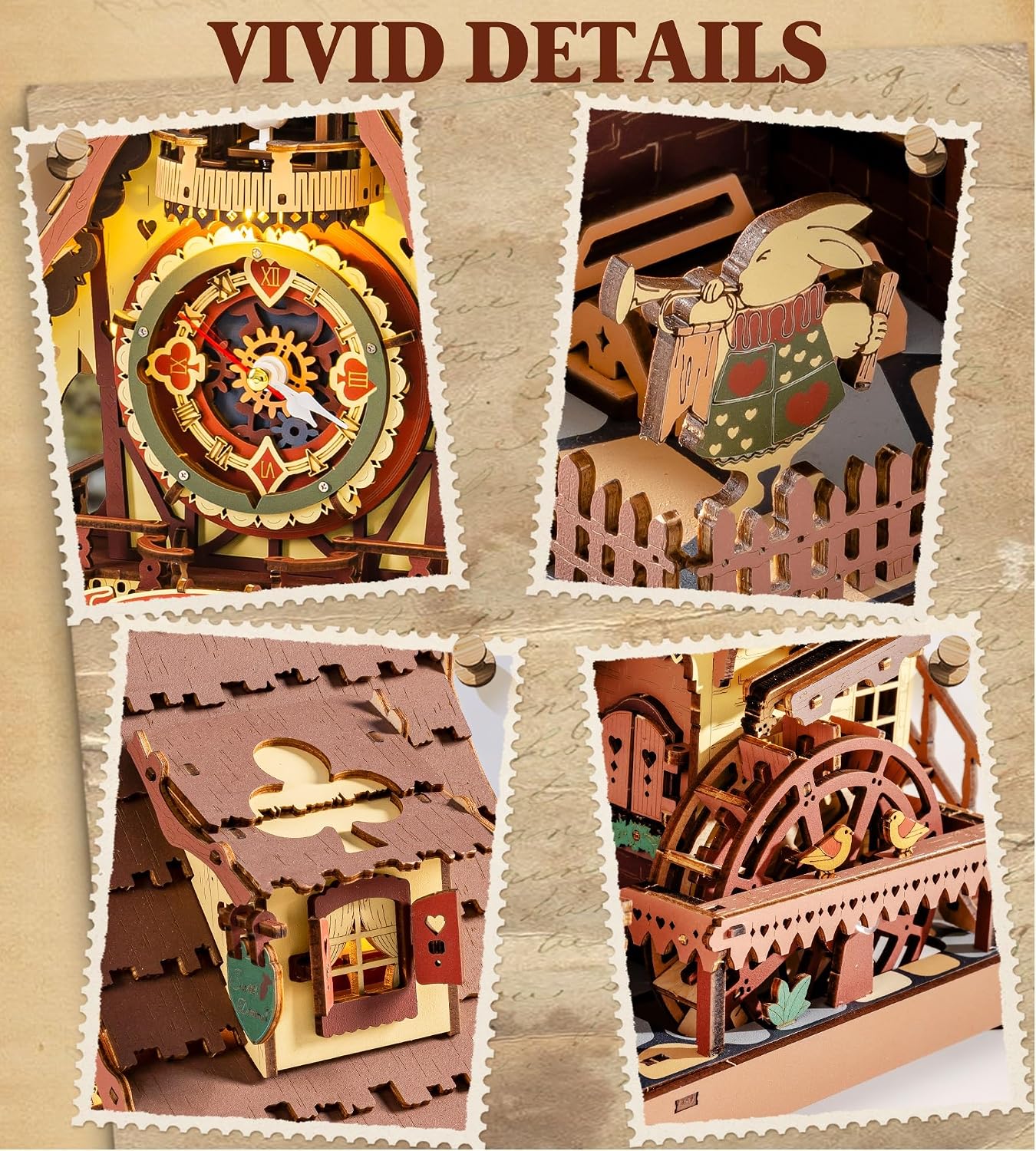 Thumbnail 4 de ROKR LC901C Cuckoo Clock 3D wooden puzzle model 🧩
