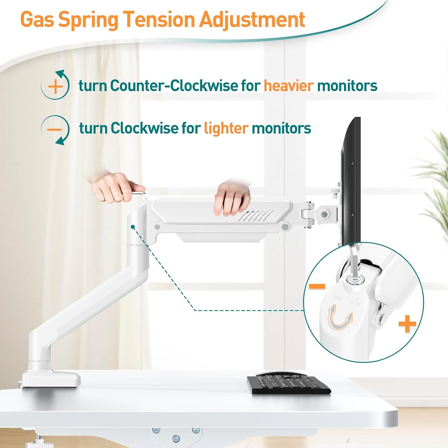 Detalle 2 de ELIVED EV004W single monitor arm 9kg