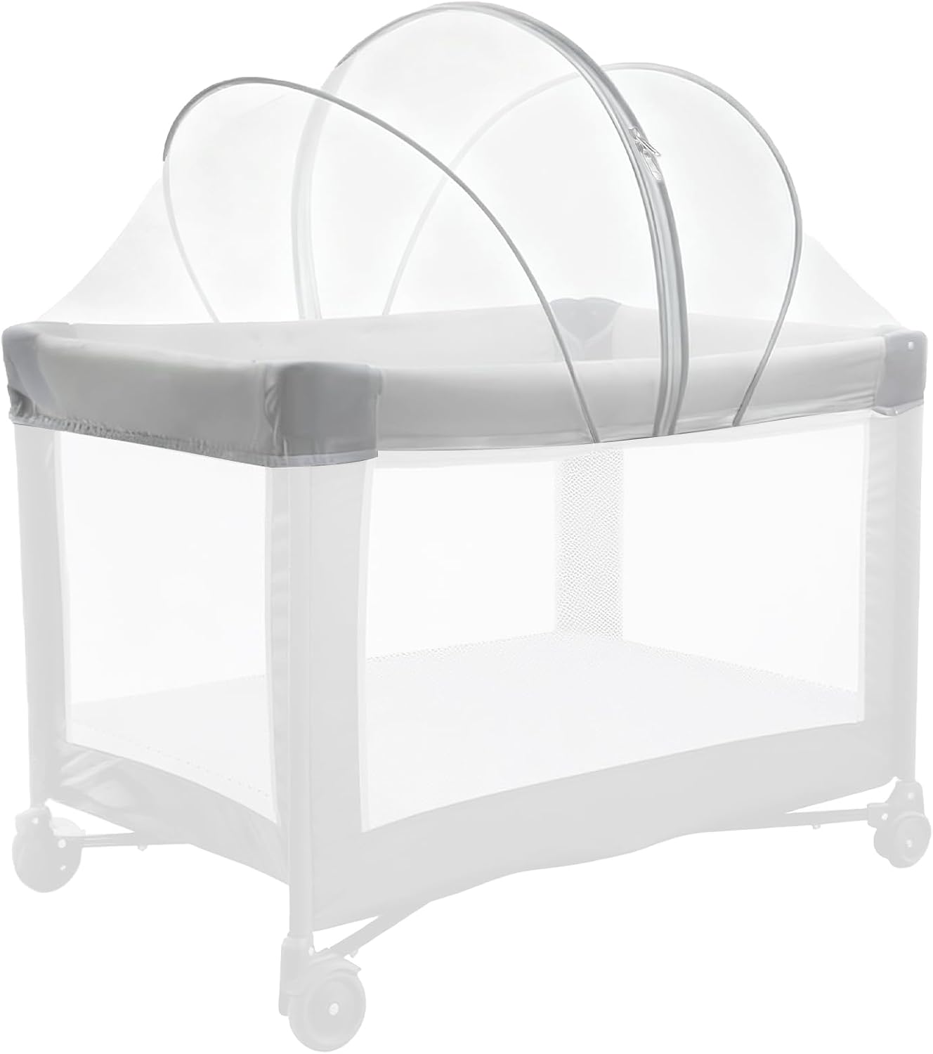 Detalle de BEBONO Pack and Play Mosquito Net Cover with 2-Way Zipper