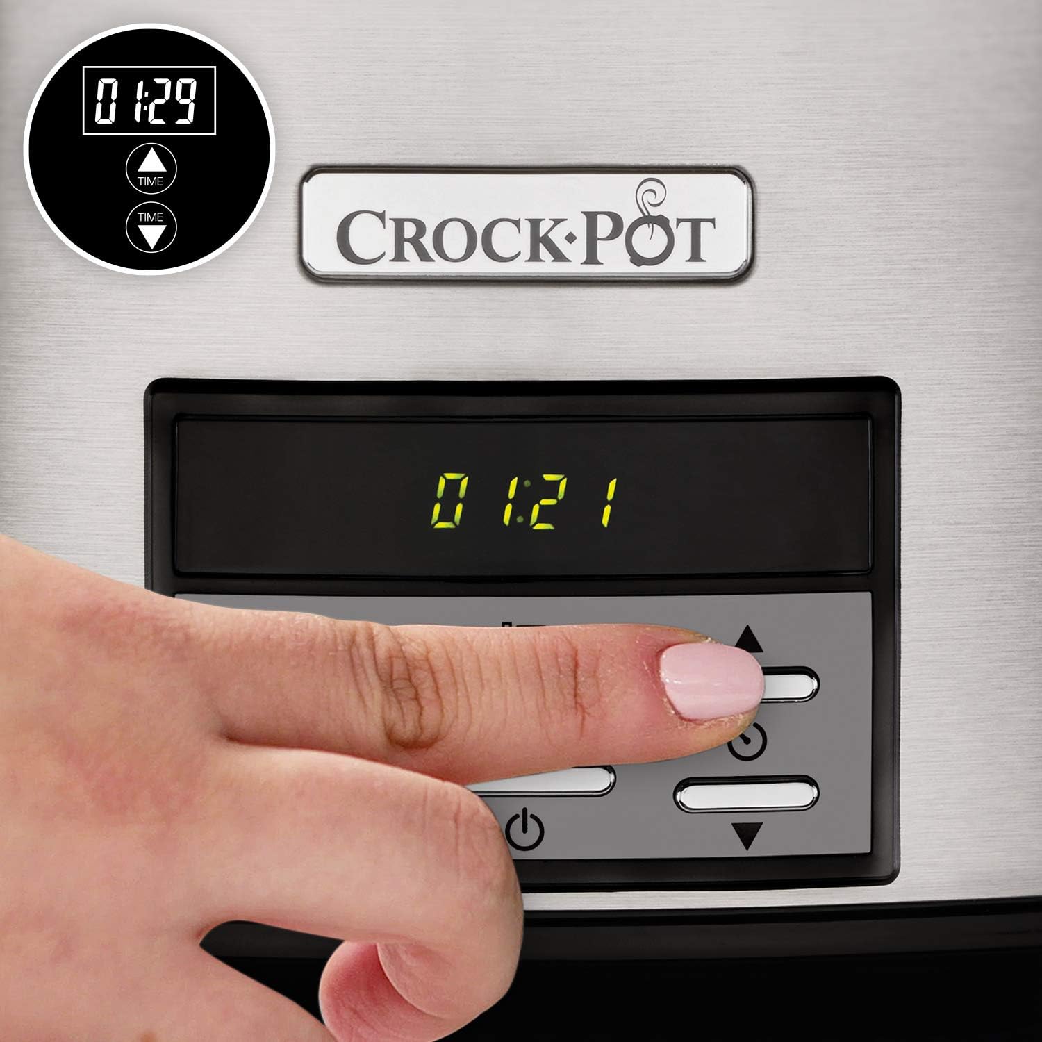 Detalle de Crock-Pot CSC063X Olla de cocción lenta digital 7.5L🕑
