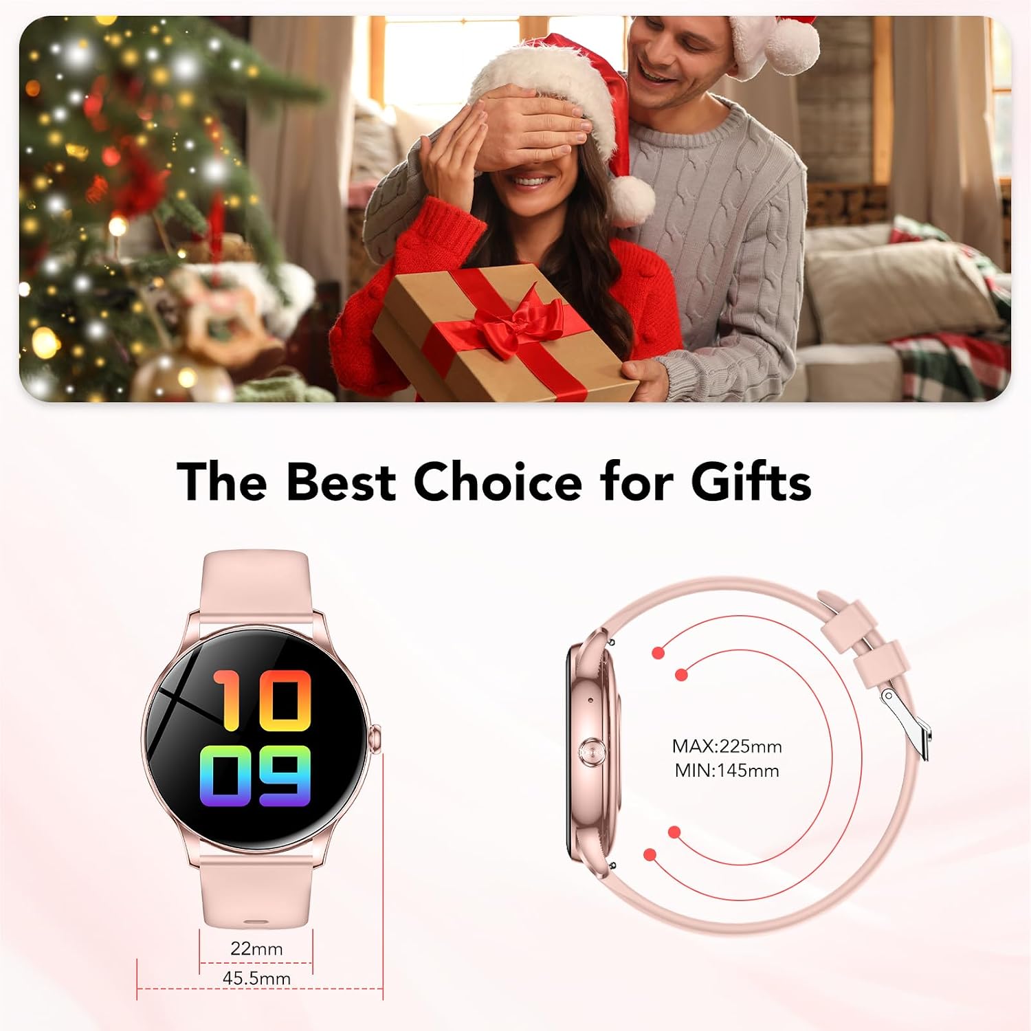 Thumbnail 6 de Taopodo TG36 Damen-Smartwatch mit Telefonfunktion – 1,39 Zoll Voll-Touchscreen, 120+ Sportmodi, IP68, Pink