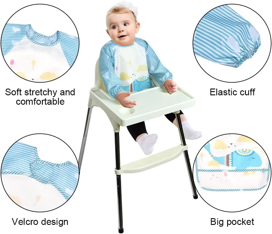 Thumbnail 2 de Vicloon Baby Lätzchen mit Lange Ärmeln 6–24 Monate