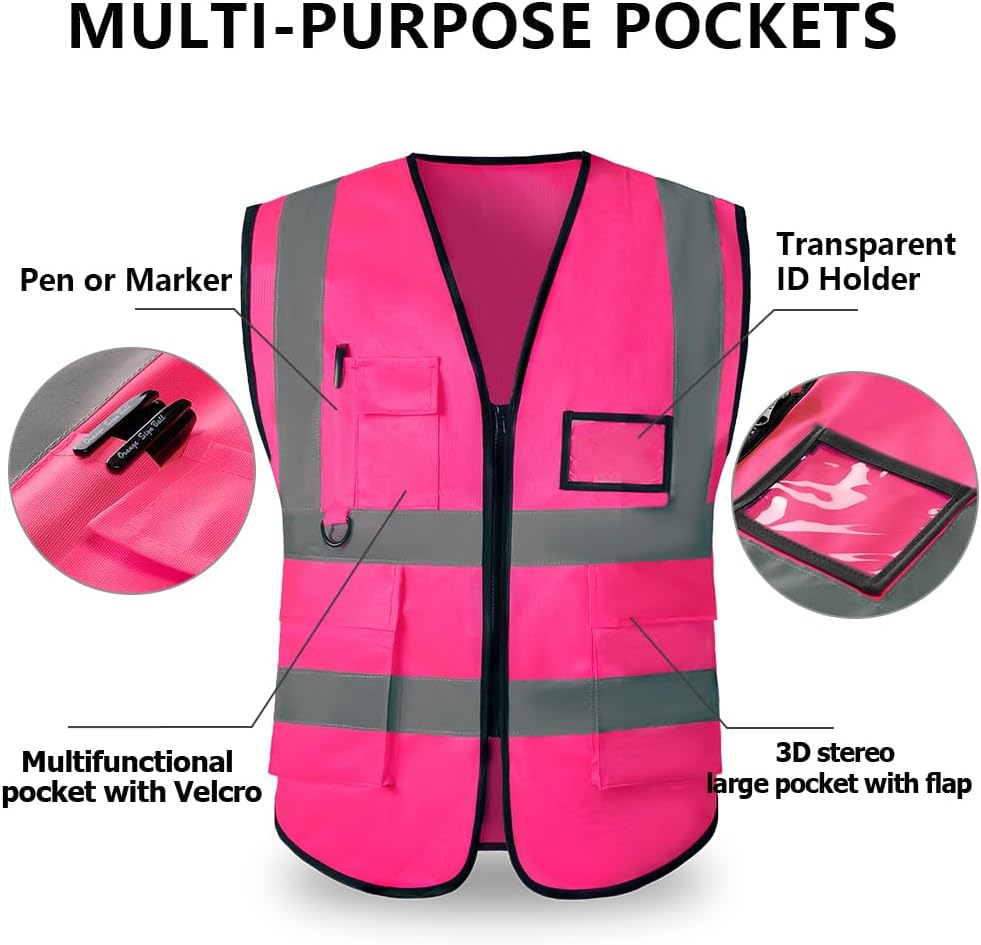 Thumbnail 4 de Hi Vis reflective safety vest for work