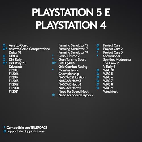 Thumbnail 13 de Logitech G G923 volante da corsa e pedali per PlayStation & PC: guida realistica e controllo avanzato